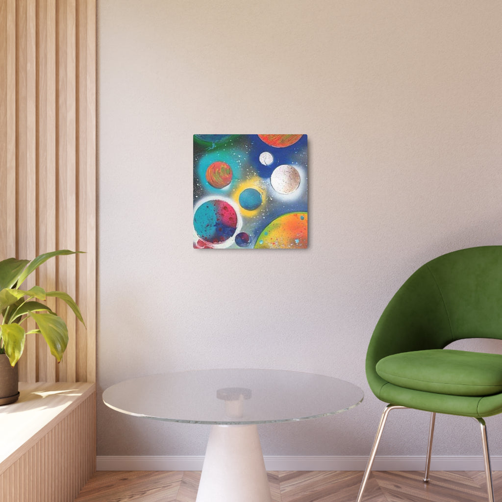 Galaxy Planets Metal Art Sign