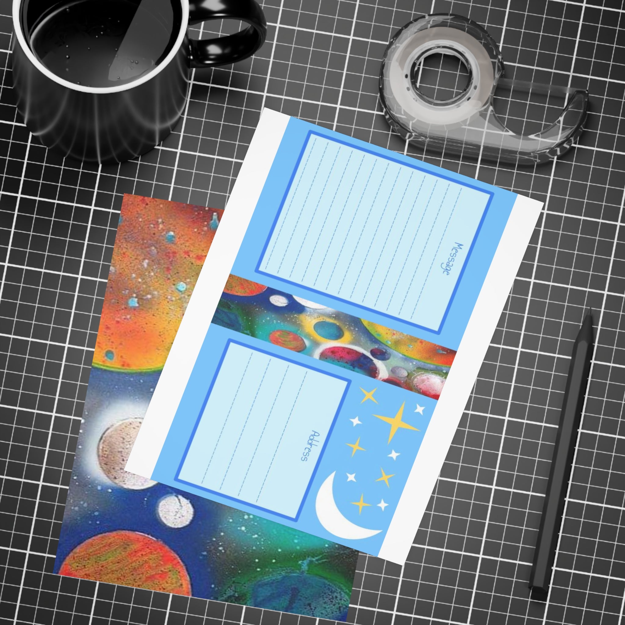 Galaxy Planets Print Postcard Bundles