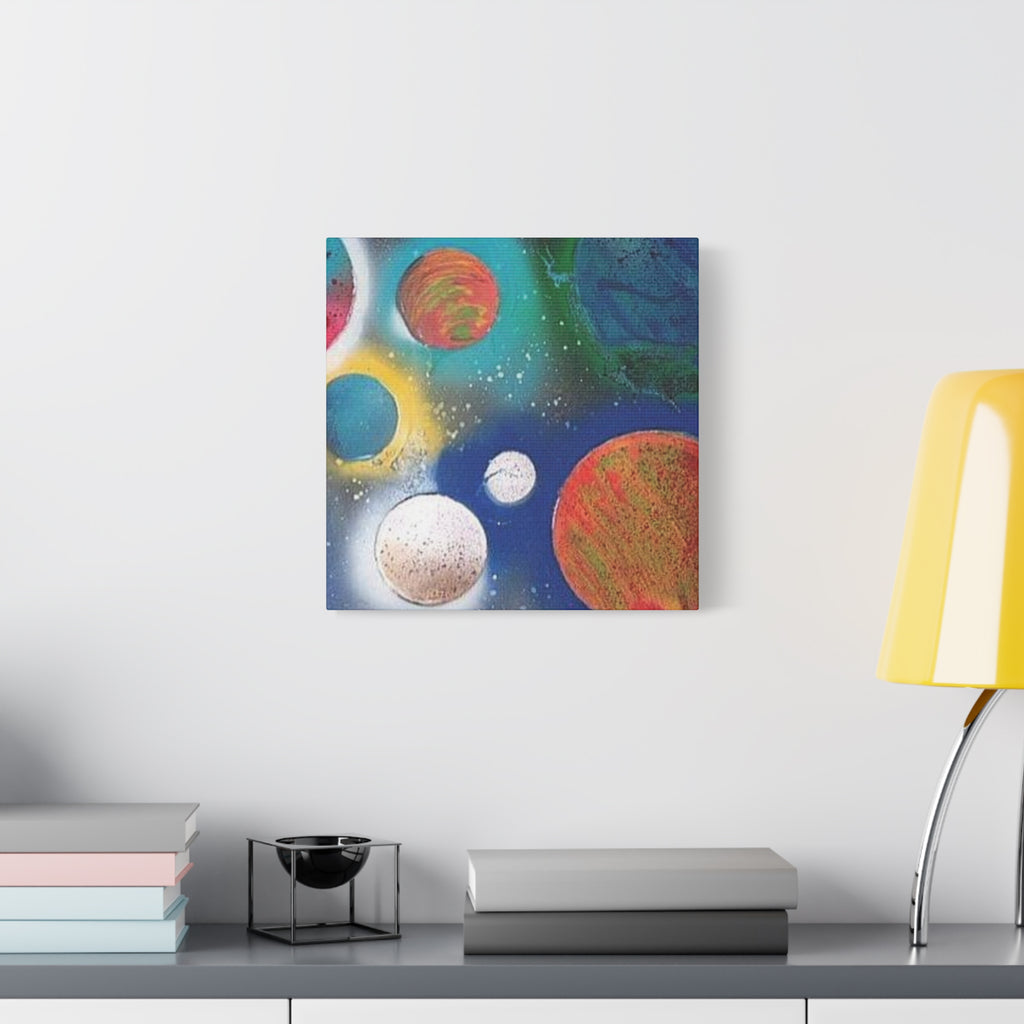 Galaxy Planets Art Print Matte Canvas