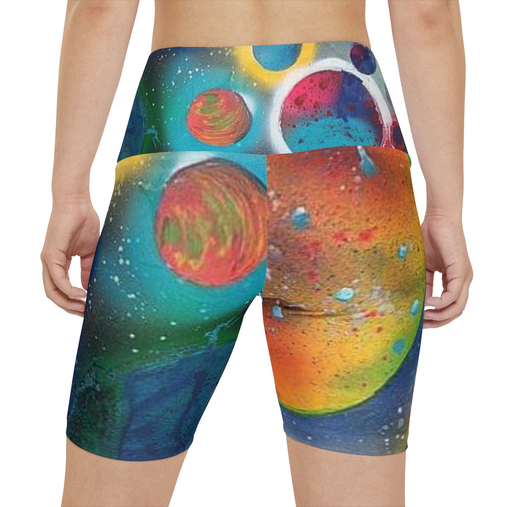 Galaxy Planets Women's Workout Shorts
