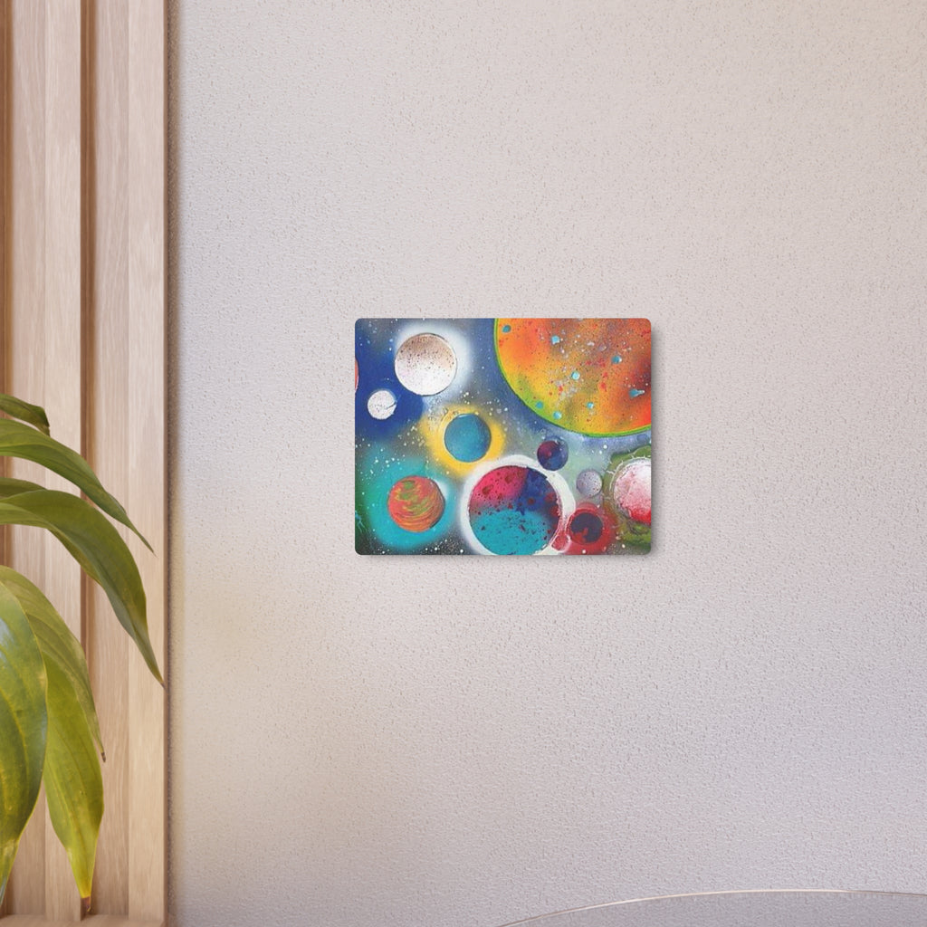 Galaxy Planets Metal Art Sign