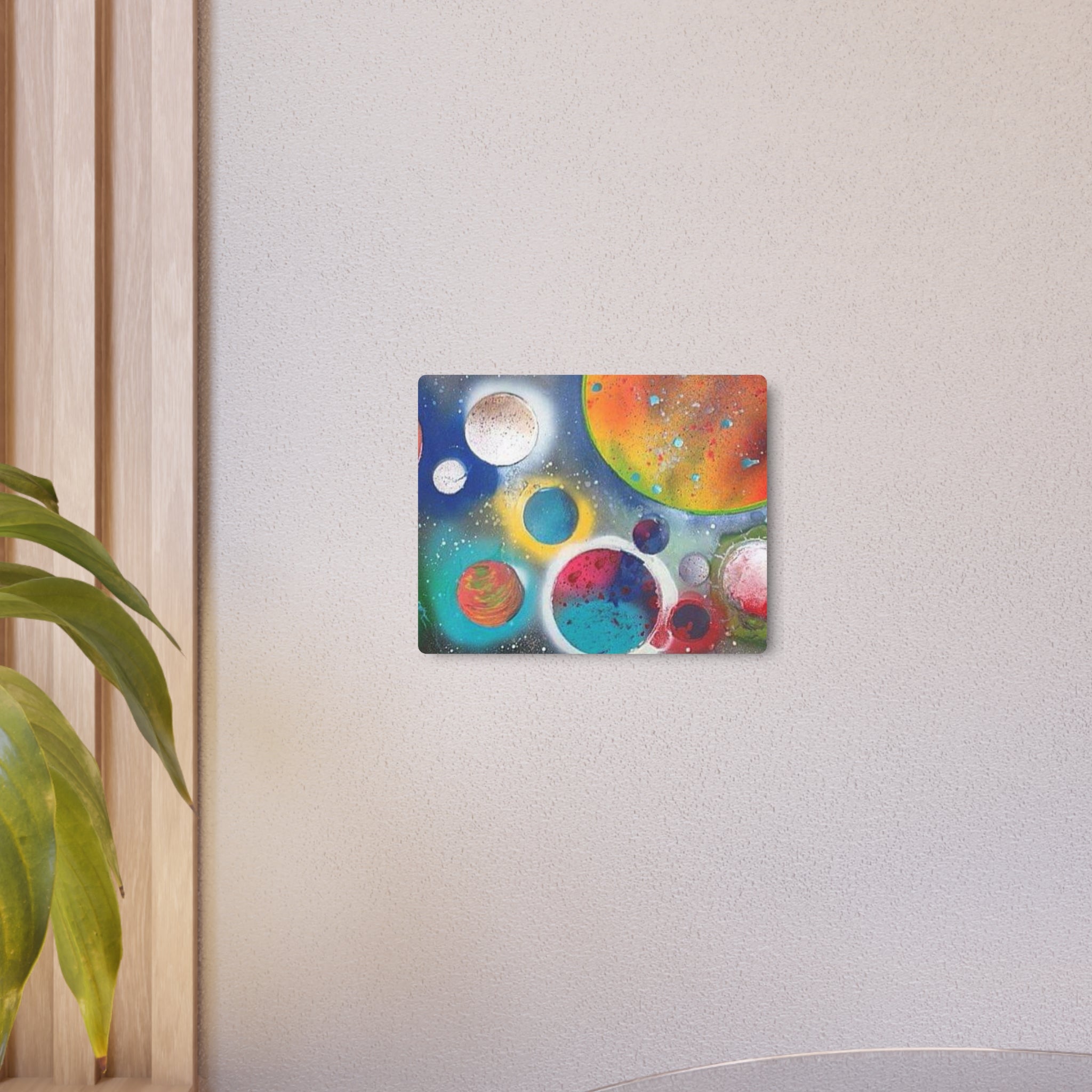 Galaxy Planets Metal Art Sign