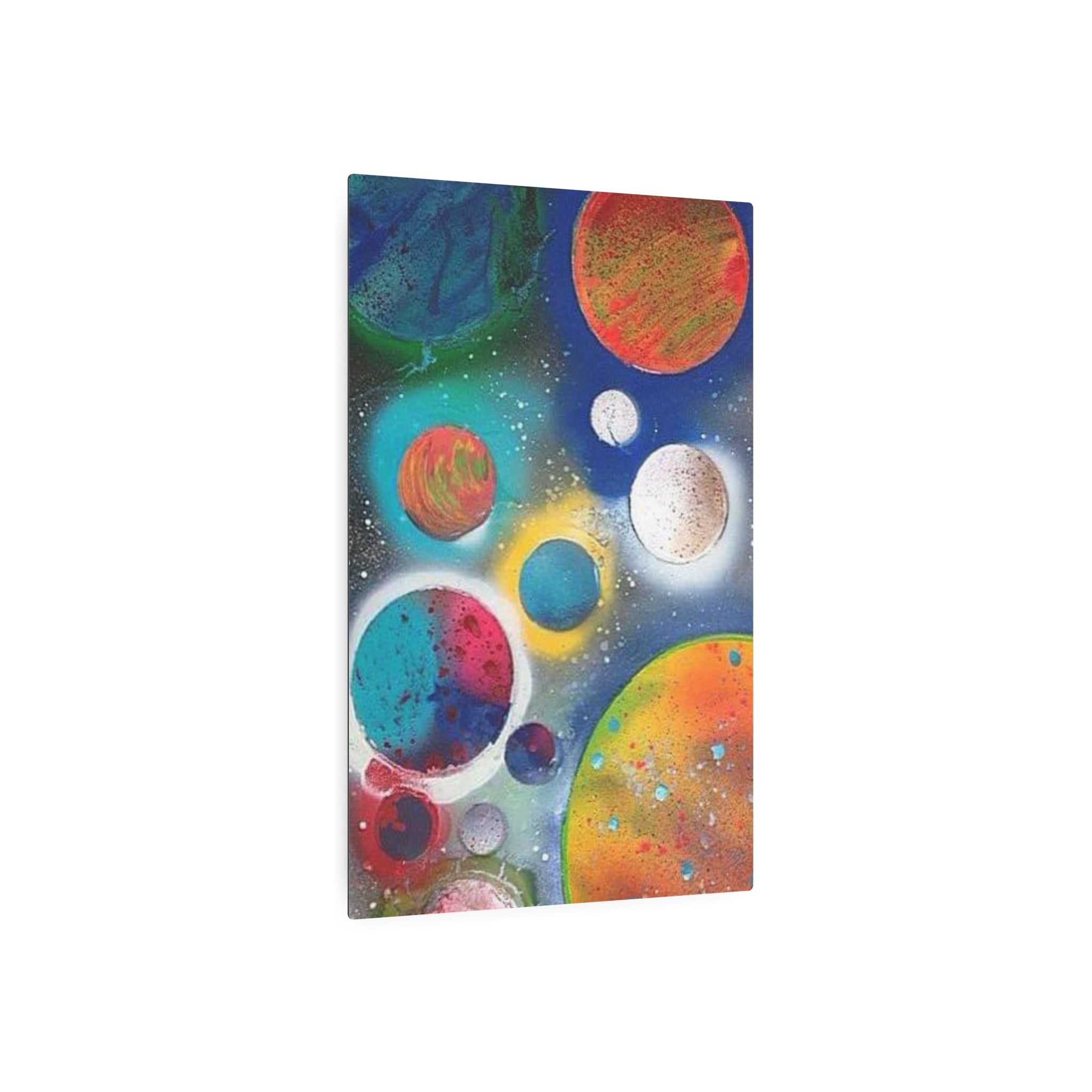 Galaxy Planets Metal Art Sign