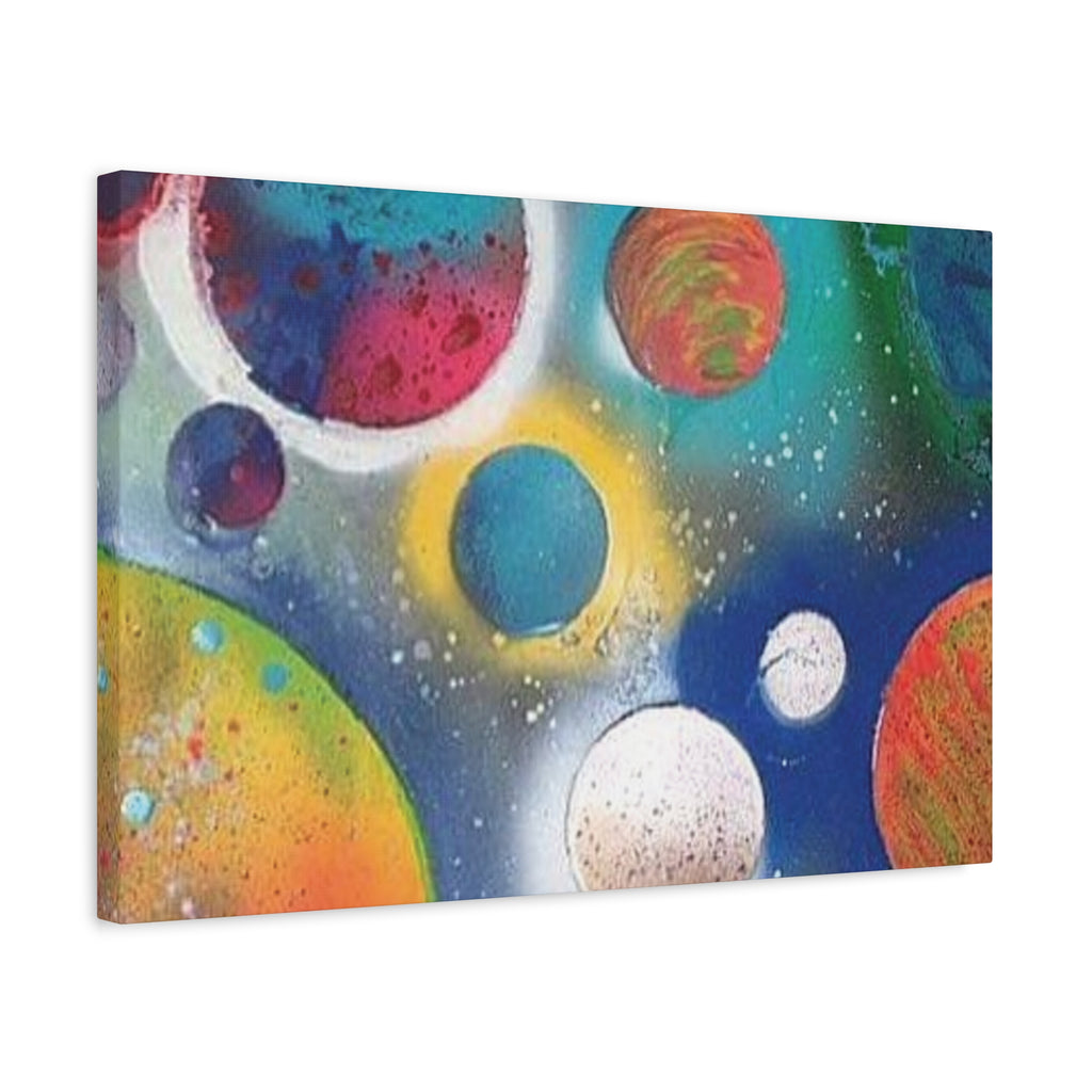 Galaxy Planets Art Print Matte Canvas