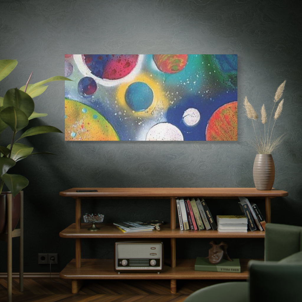 Galaxy Planets Art Print Matte Canvas