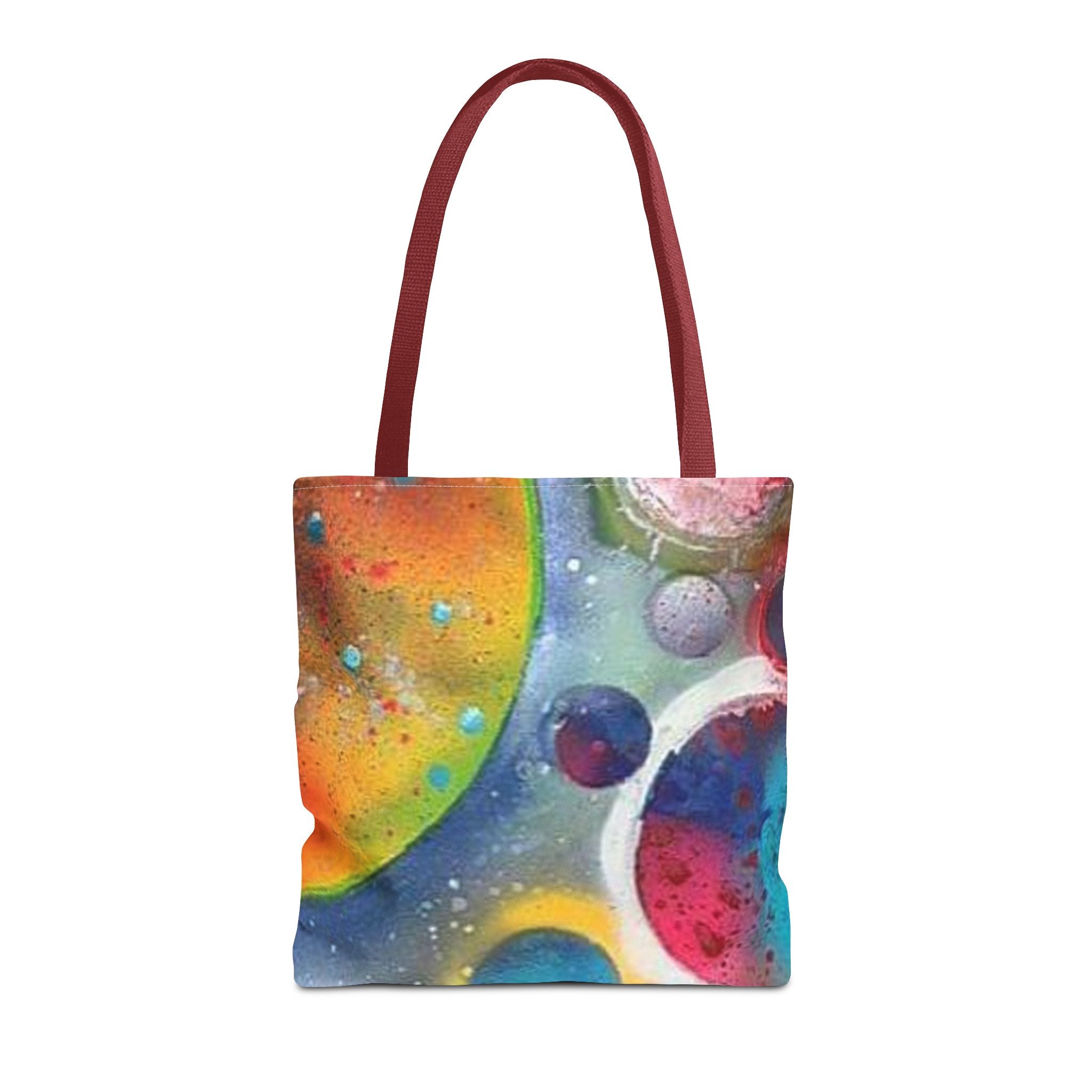 Cosmic Planets Tote Bag — Colorful Space Galaxy All-Over Print