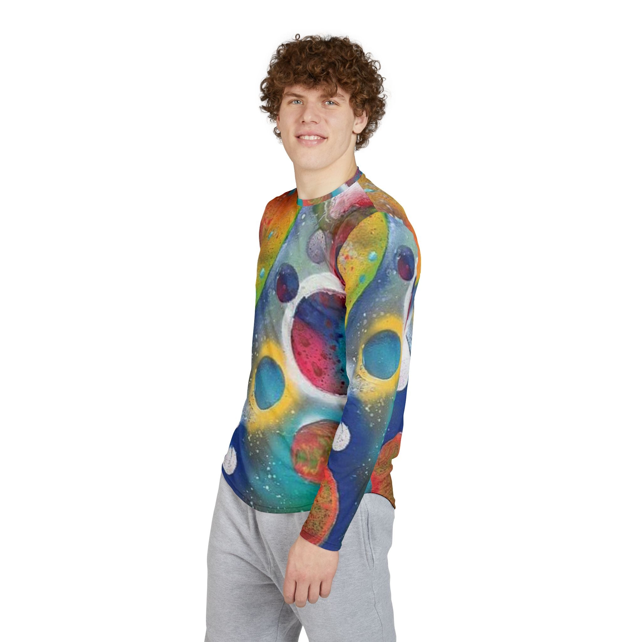 Galaxy Planets Long Sleeve Men's UV Protection Shirt