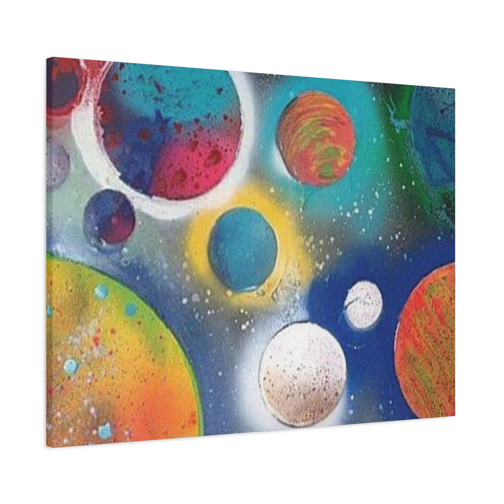 Galaxy Planets Art Print Matte Canvas