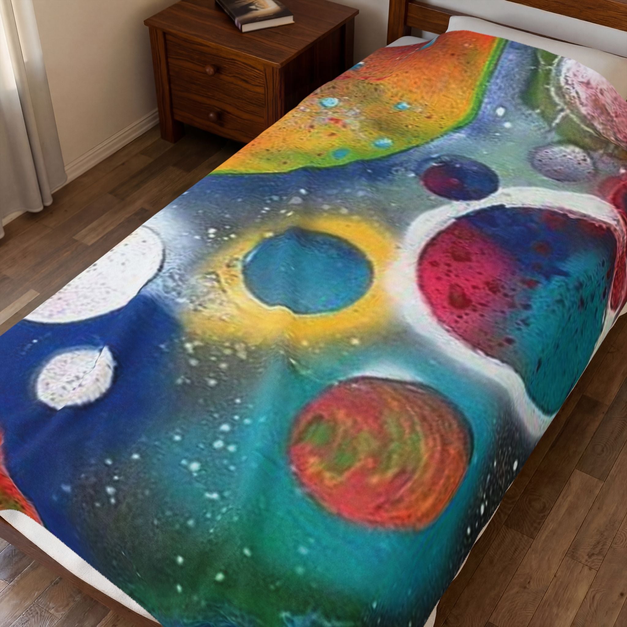 Galaxy Planets Plush Blanket