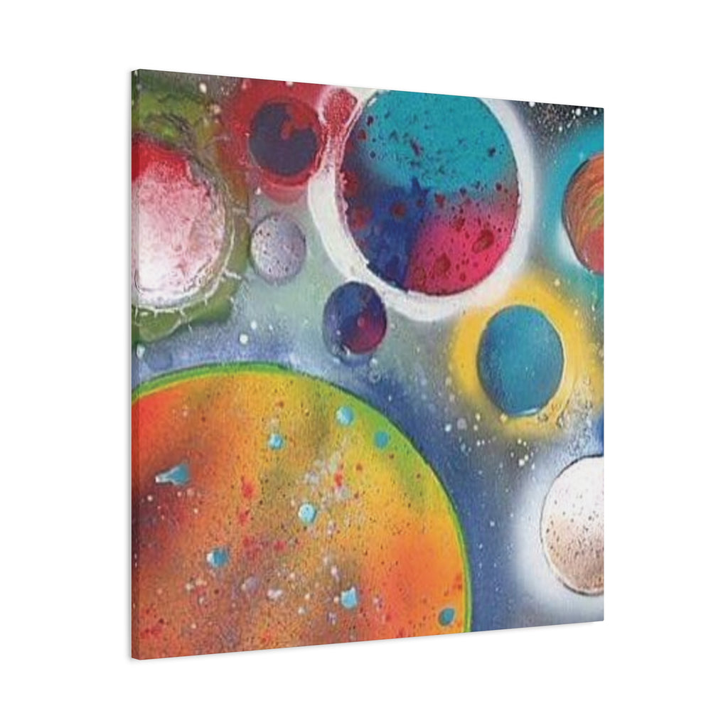 Galaxy Planets Art Print Matte Canvas