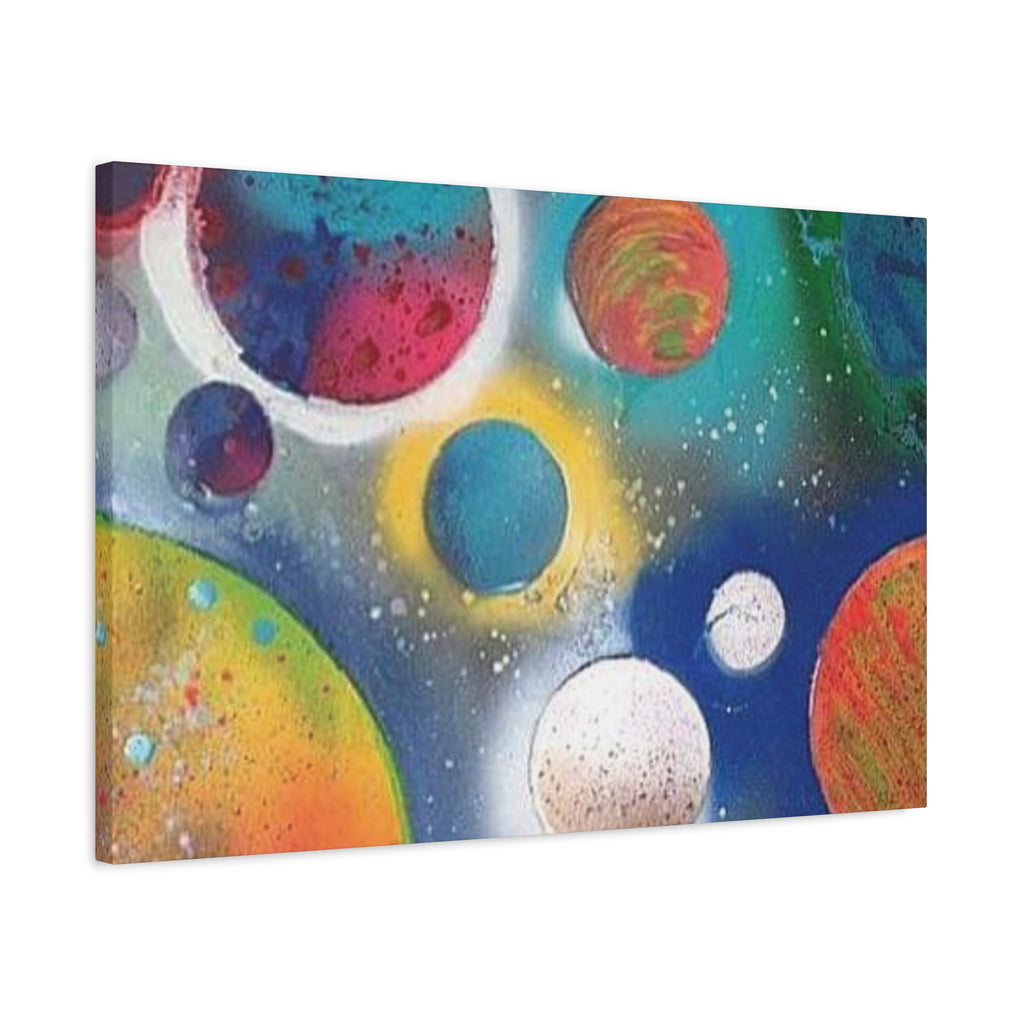 Galaxy Planets Art Print Matte Canvas