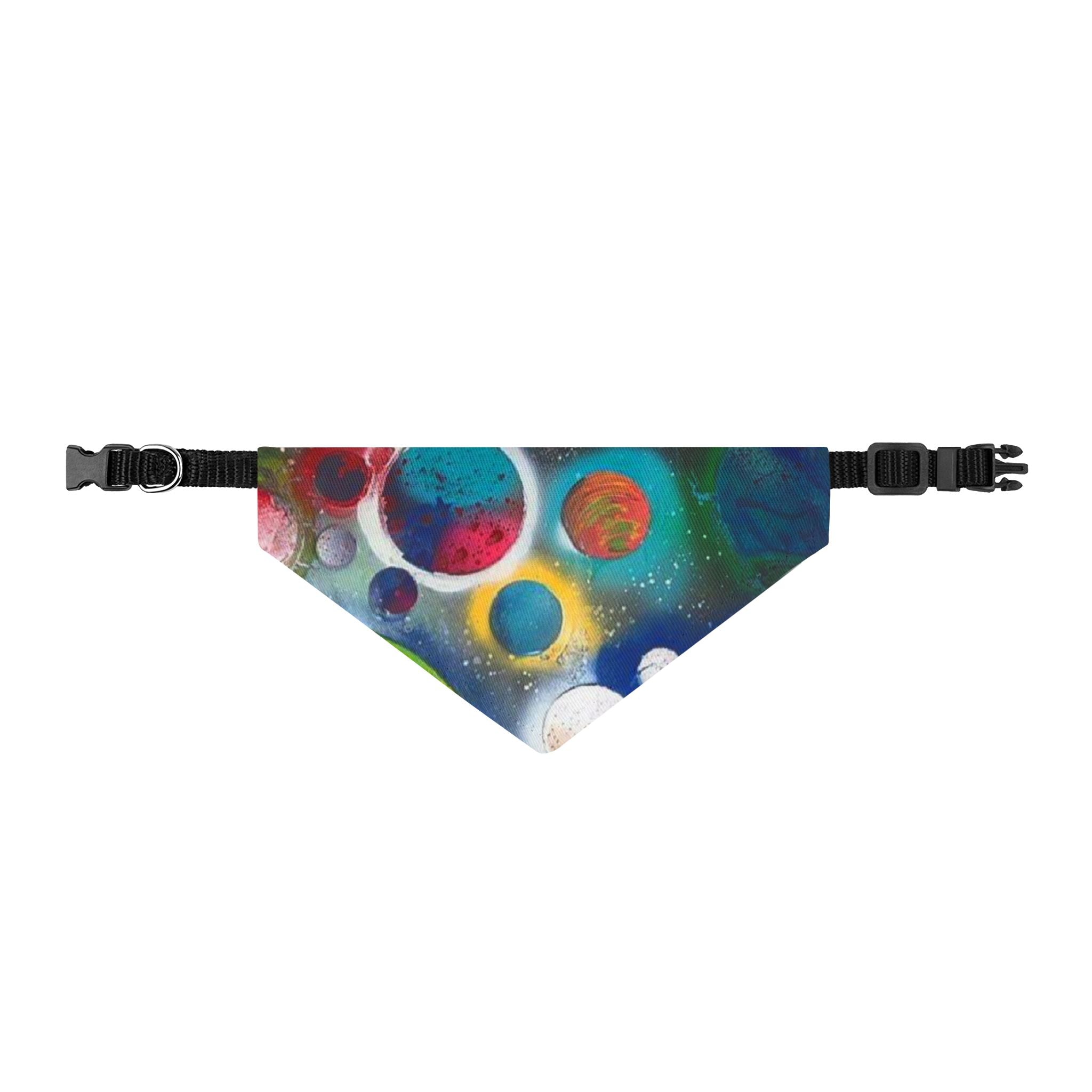 Galaxy Planets Clip-On Pet Bandana