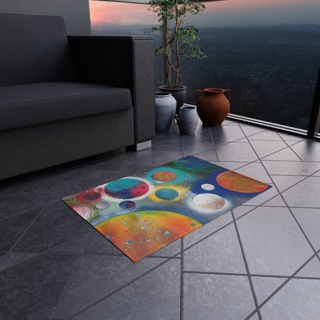 Galaxy Planets Outdoor Rug