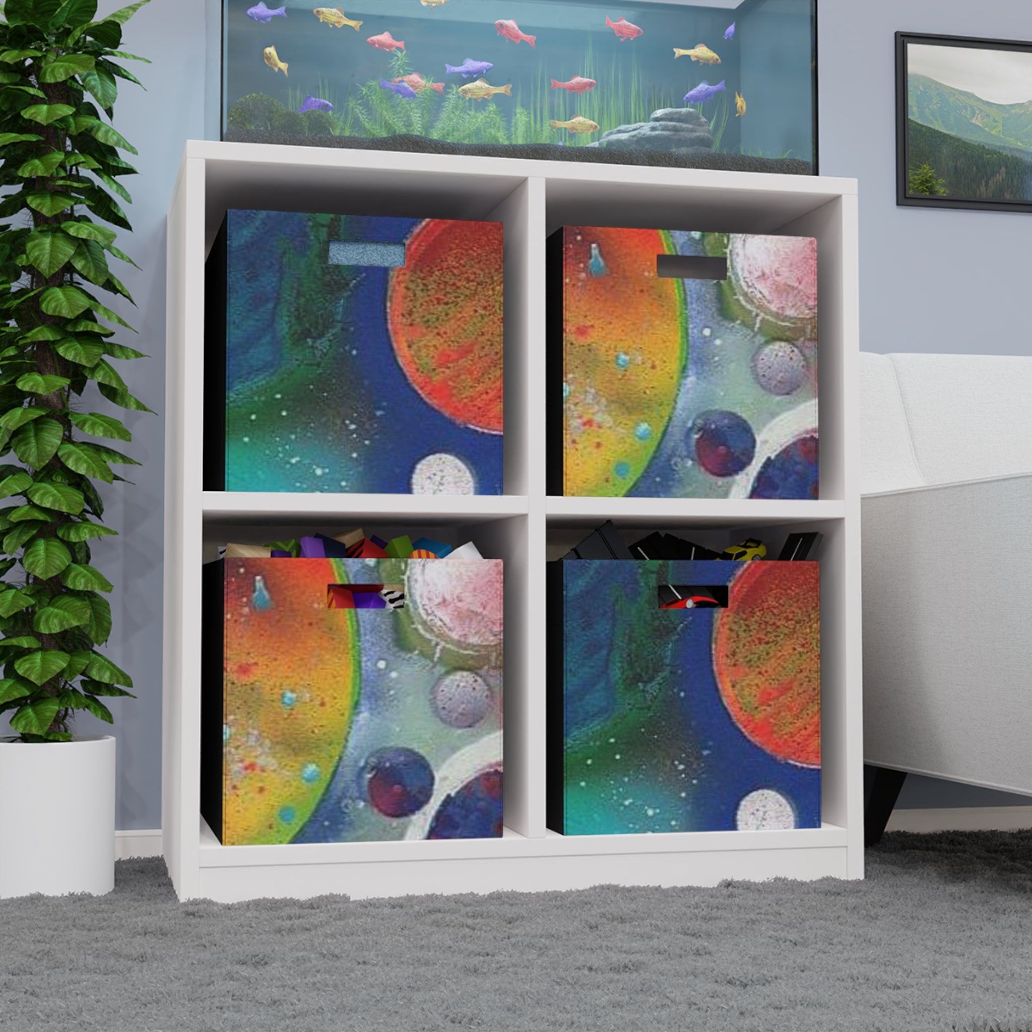 Galaxy Planets Felt Storage Box