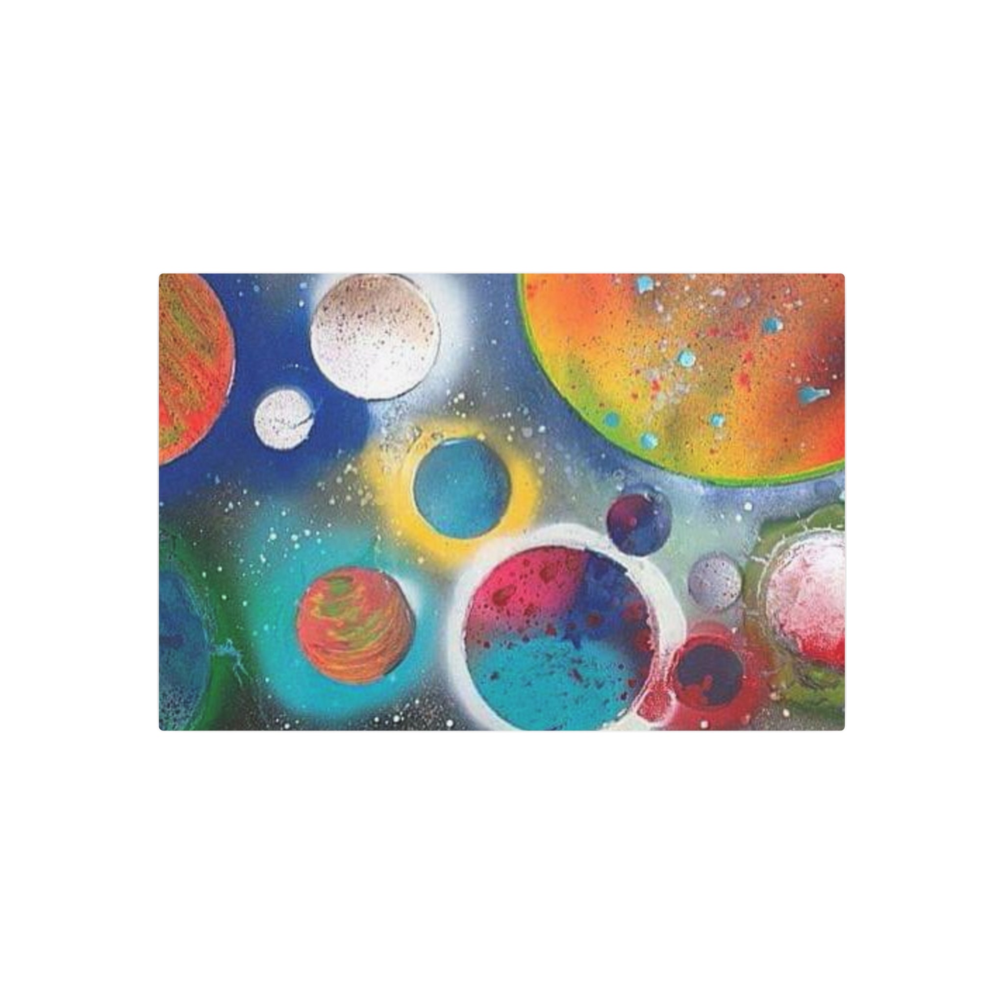 Galaxy Planets Metal Art Sign