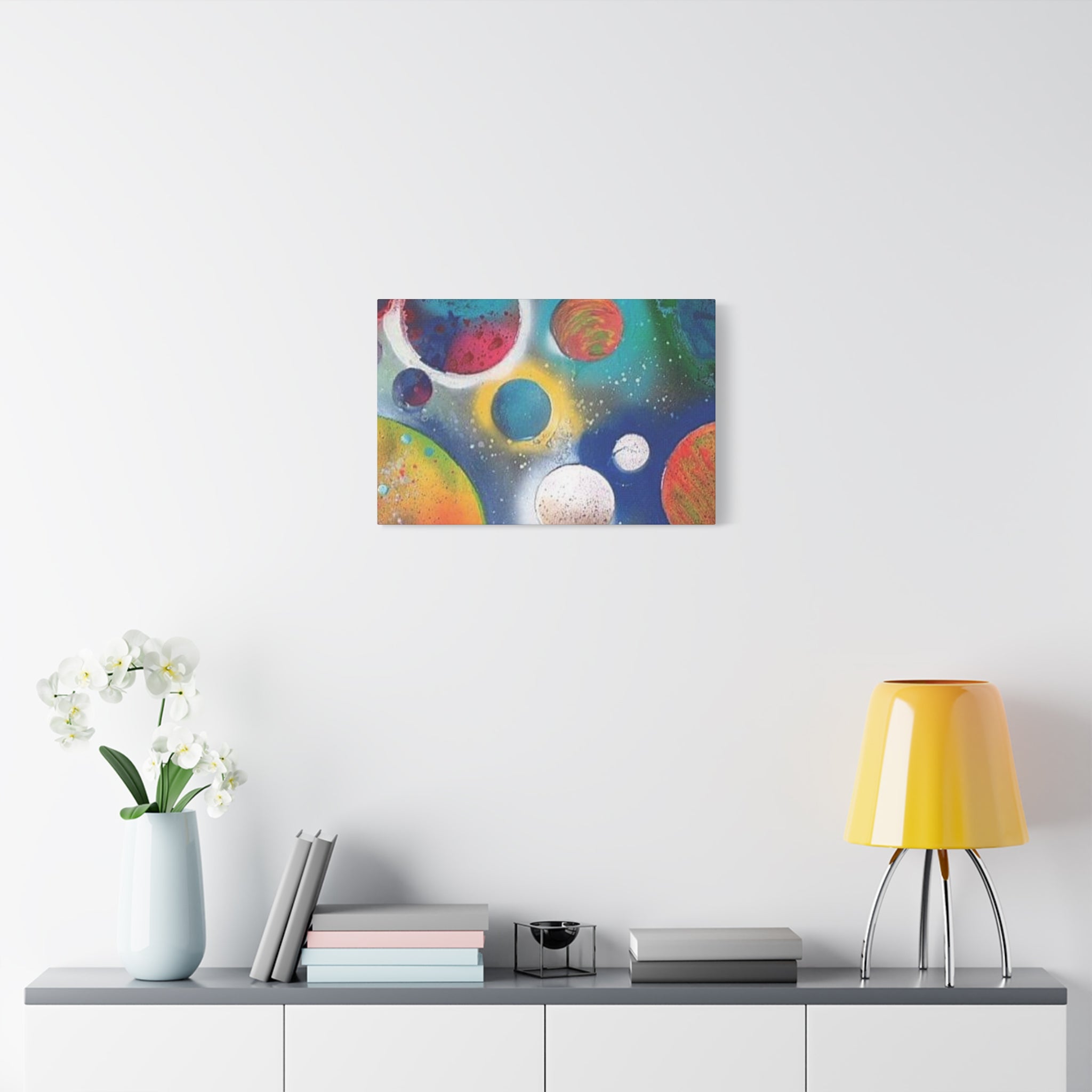 Galaxy Planets Art Print Matte Canvas