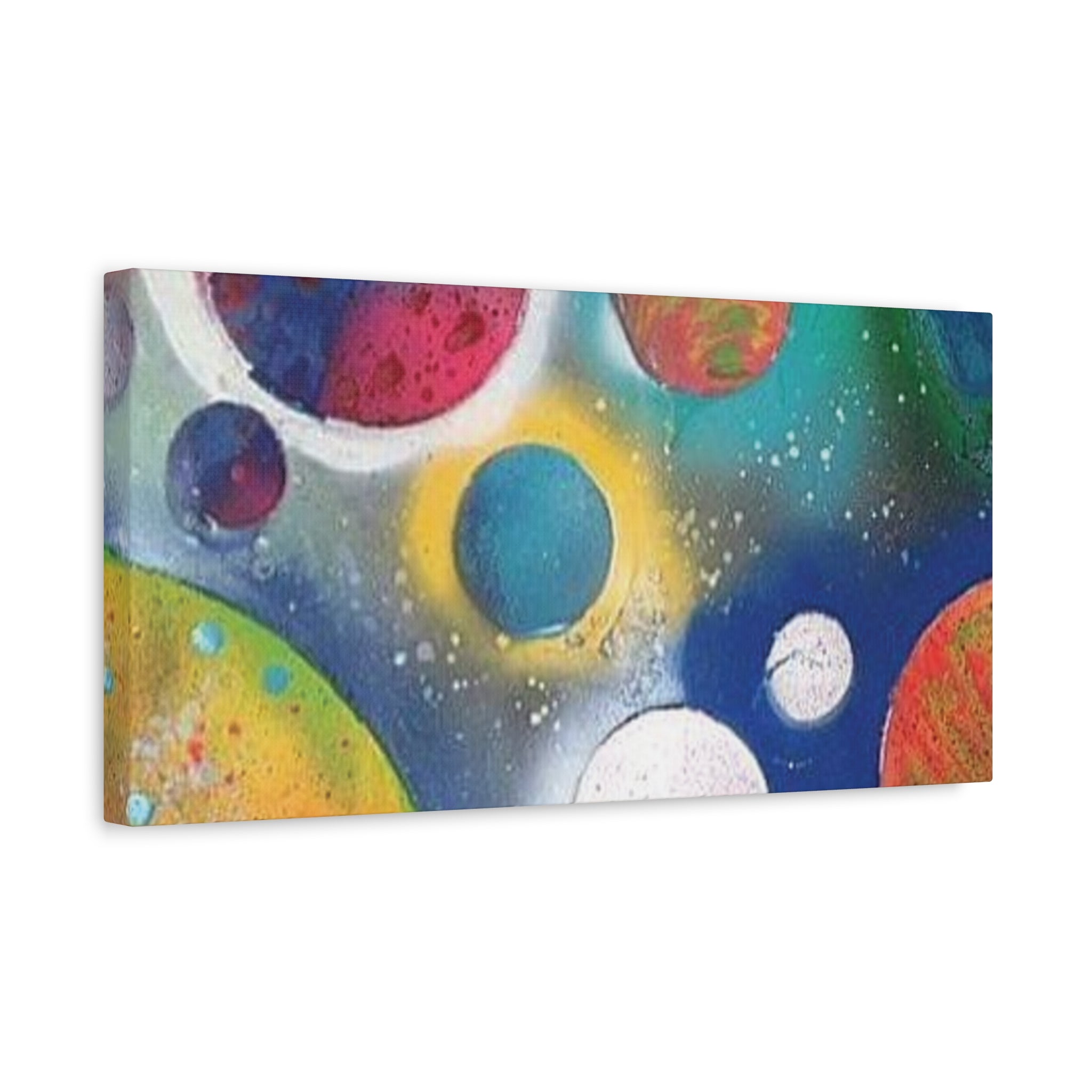 Galaxy Planets Art Print Matte Canvas