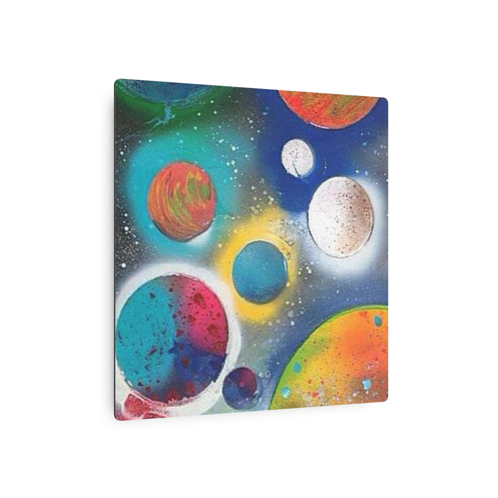 Galaxy Planets Metal Art Sign