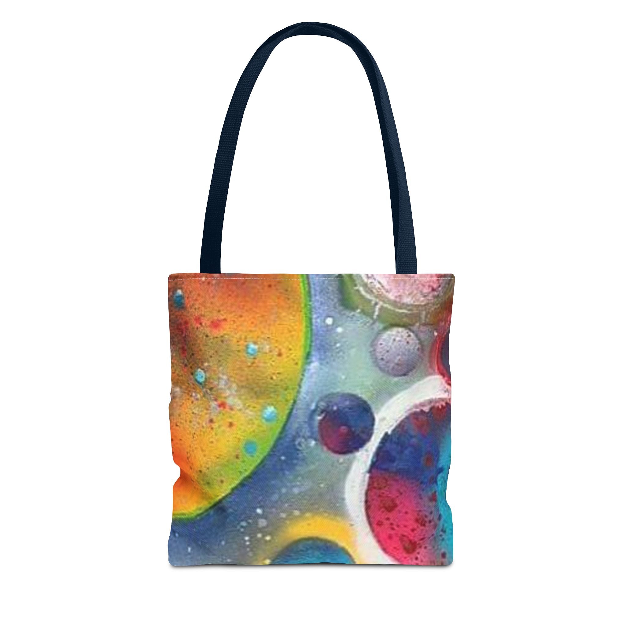 Cosmic Planets Tote Bag — Colorful Space Galaxy All-Over Print