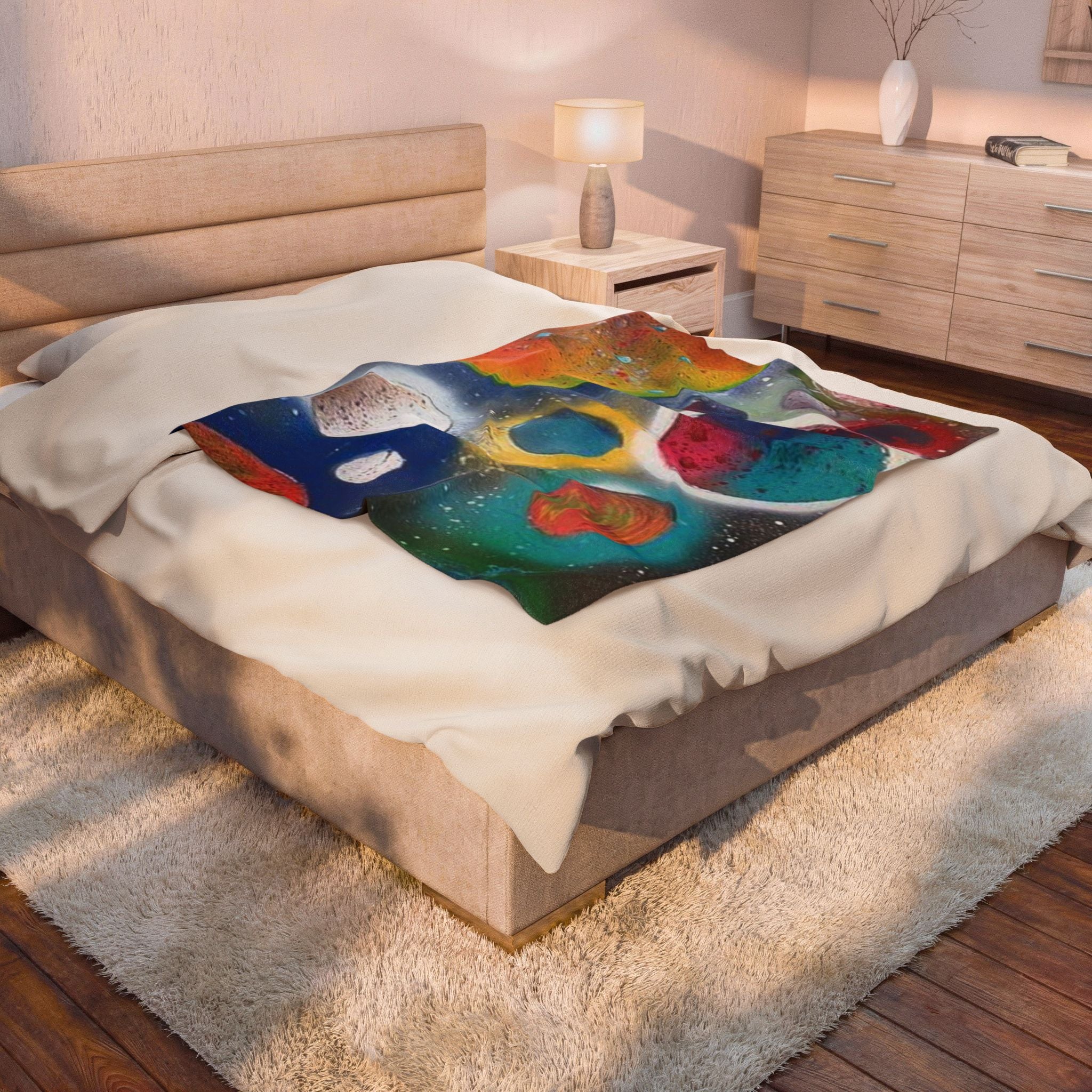 Galaxy Planets Plush Blanket