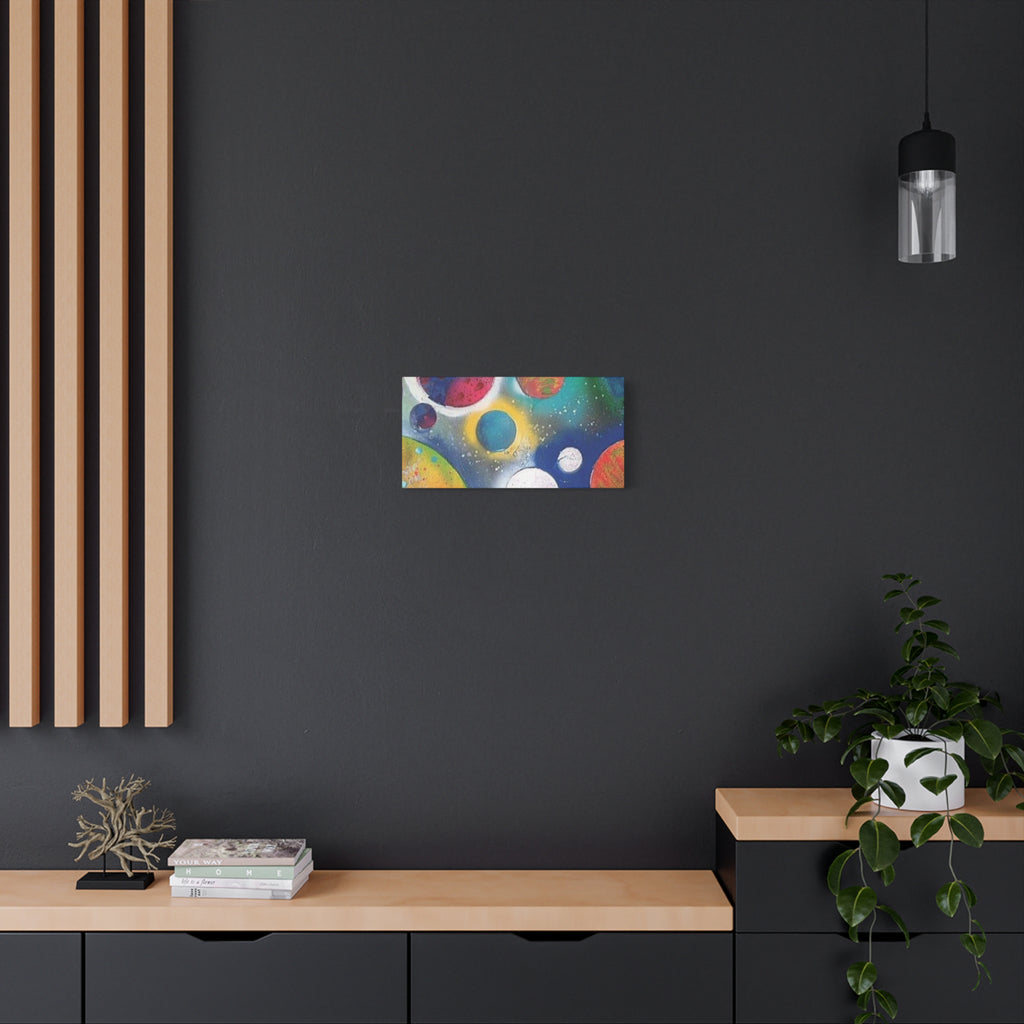 Galaxy Planets Art Print Matte Canvas