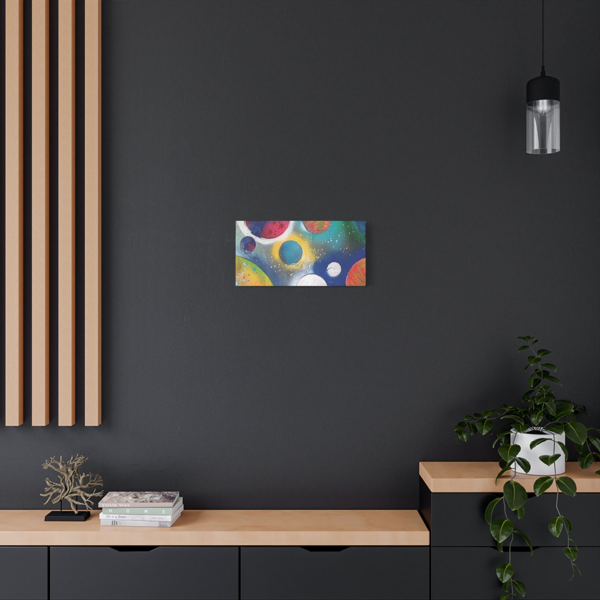 Galaxy Planets Art Print Matte Canvas