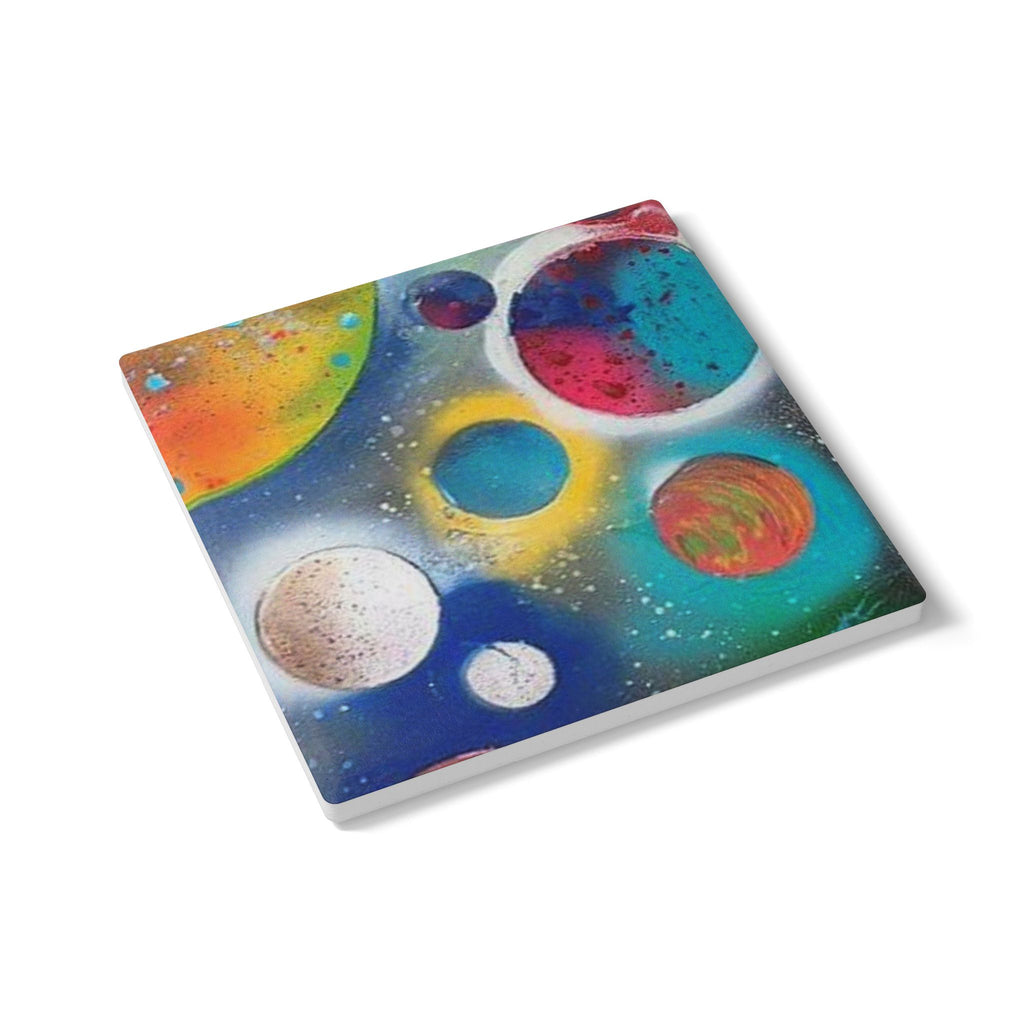 Galaxy Planets Ceramic Coaster