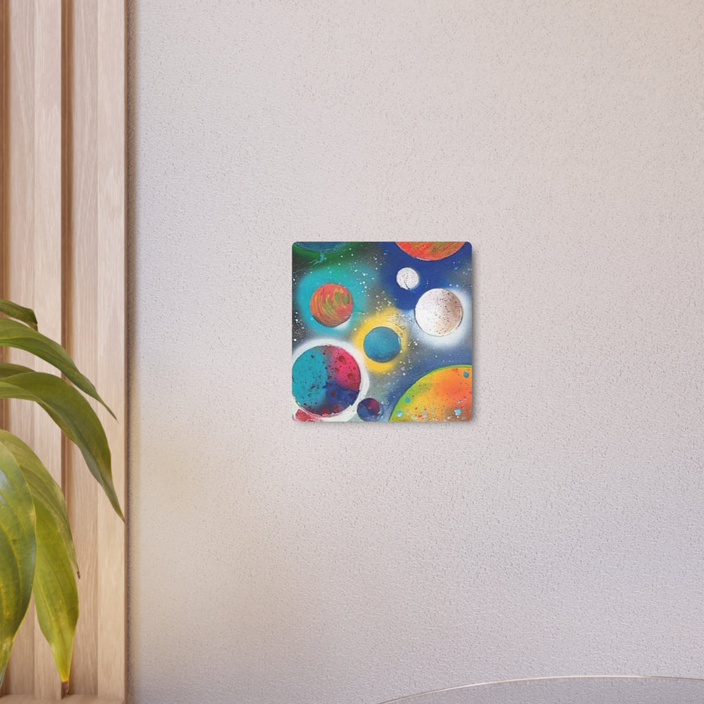 Galaxy Planets Metal Art Sign