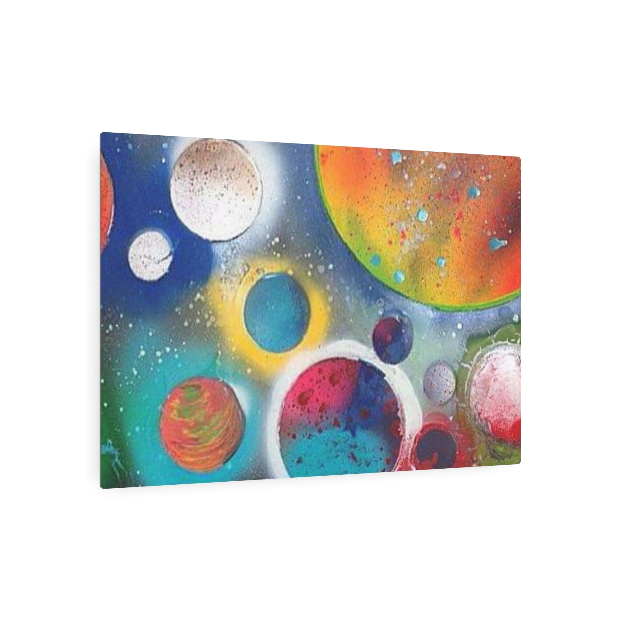 Galaxy Planets Metal Art Sign