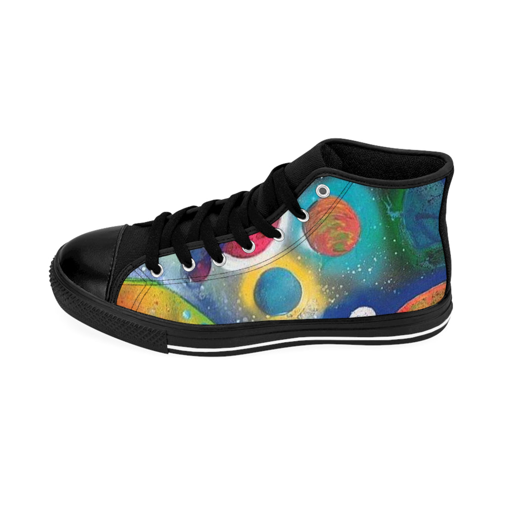 Galaxy Planets Men's High-Top Sneakers