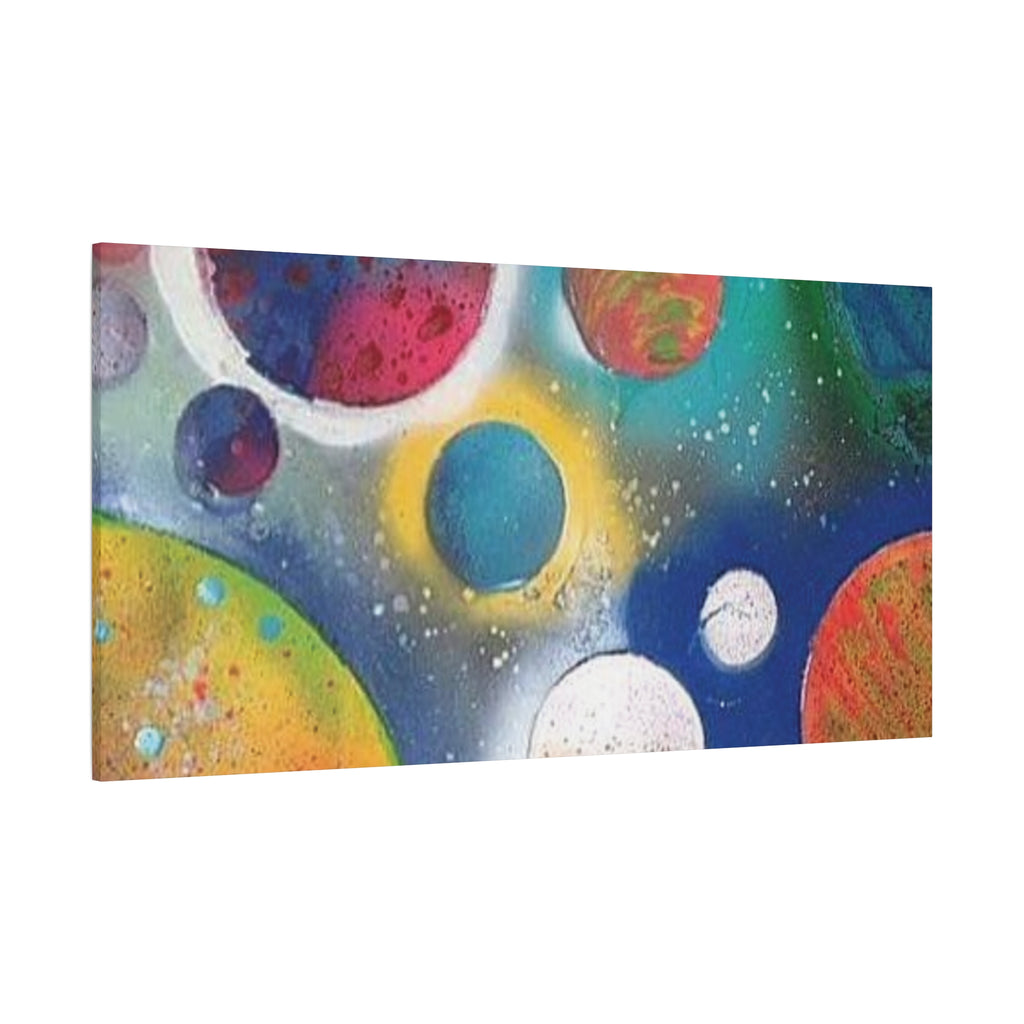 Galaxy Planets Art Print Matte Canvas