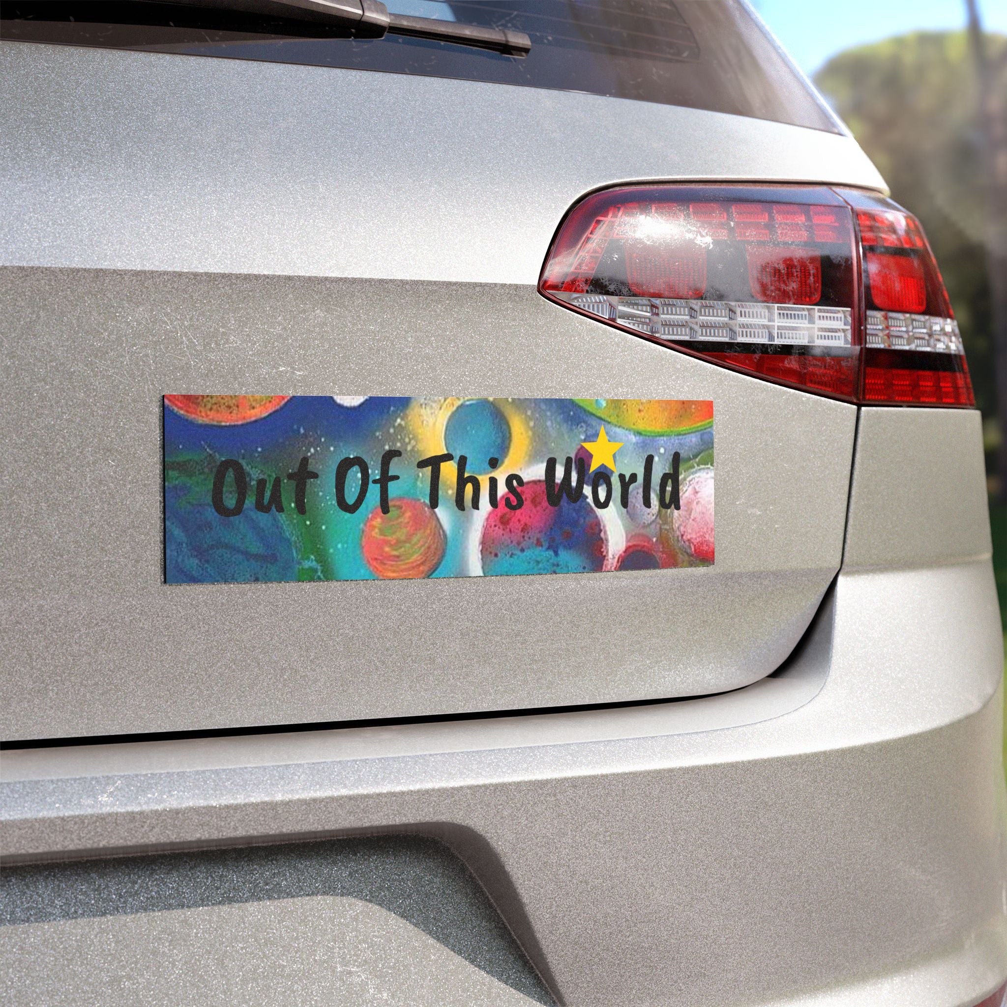 Galaxy Planets "Out of This World" Car Magnet