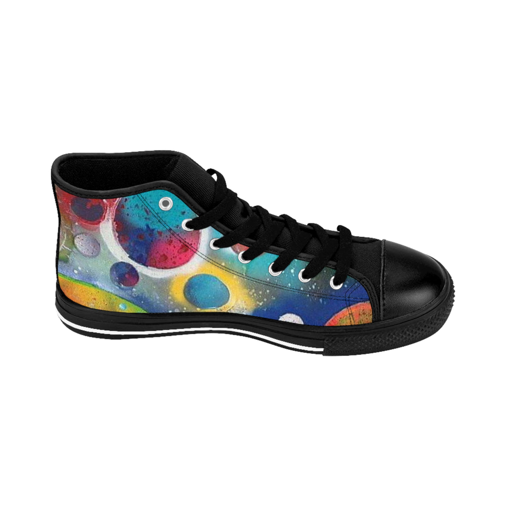 Galaxy Planets Men's High-Top Sneakers
