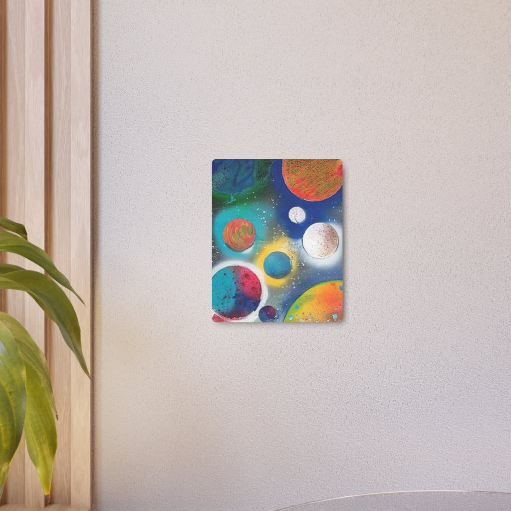 Galaxy Planets Metal Art Sign