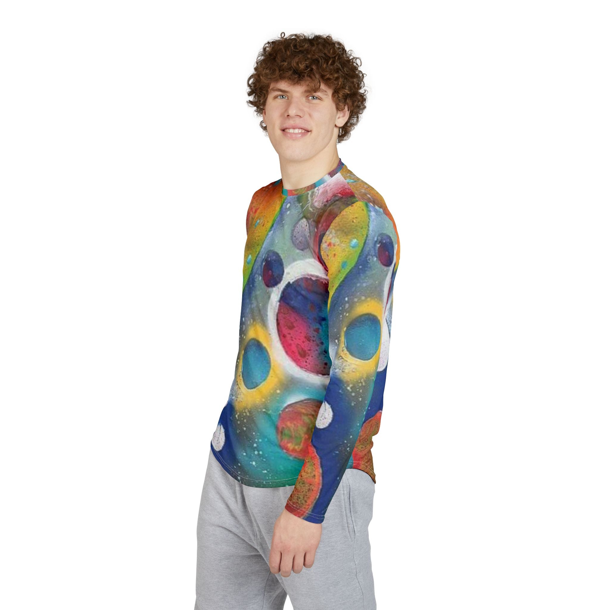 Galaxy Planets Long Sleeve Men's UV Protection Shirt
