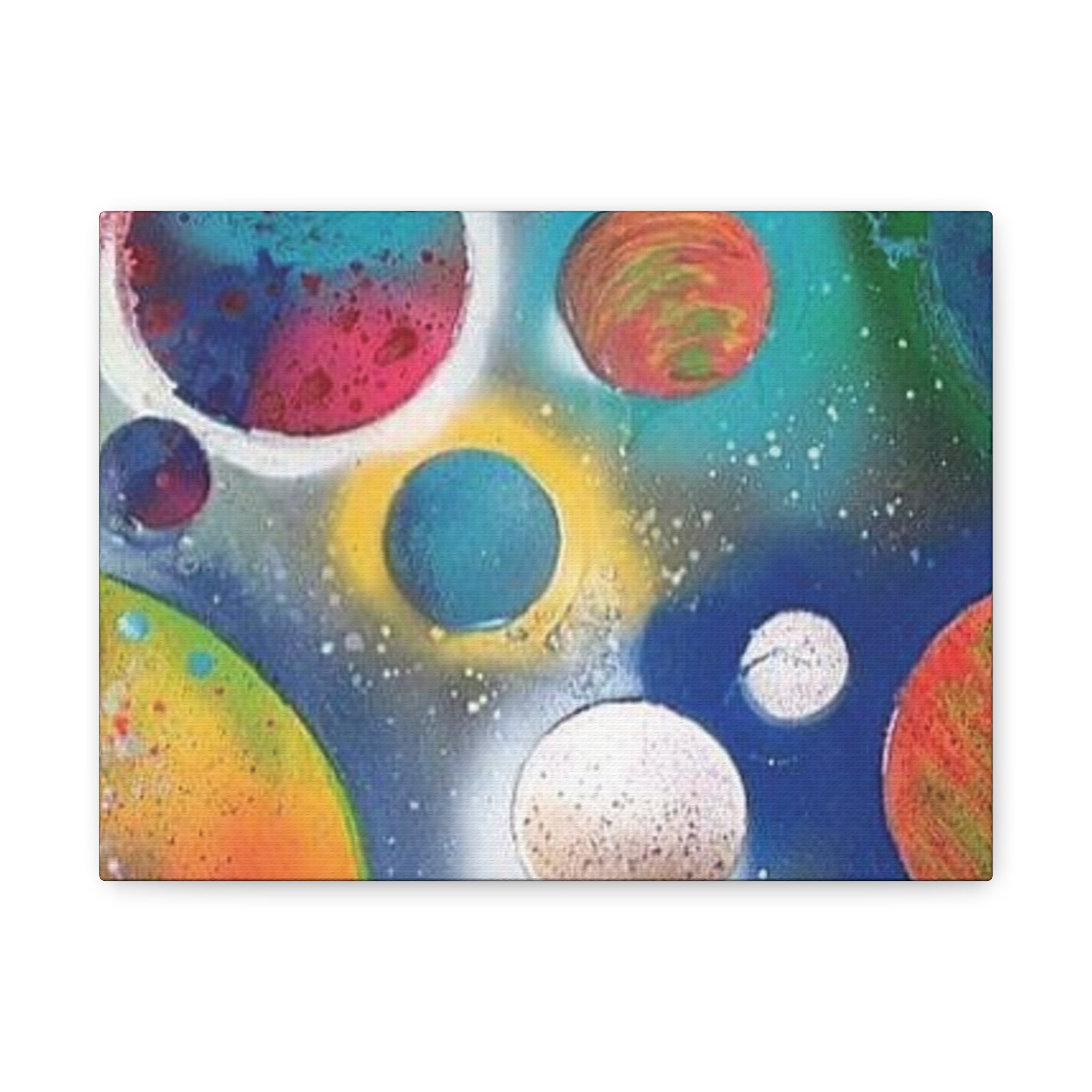 Colorful Planetary Art Matte Canvas