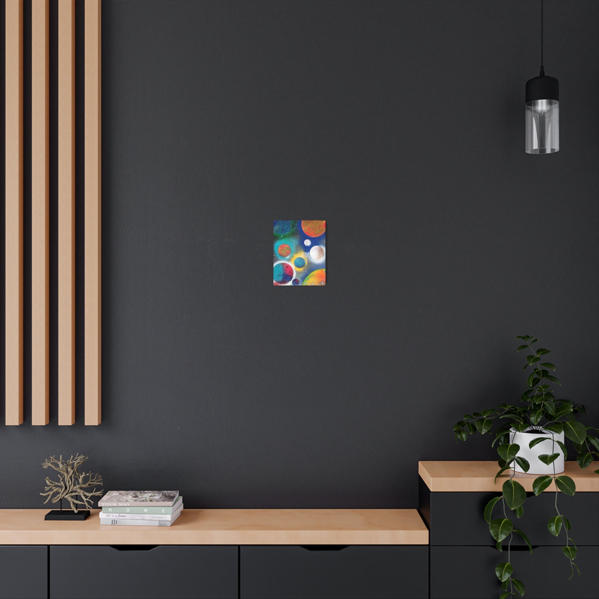 Galaxy Planets Metal Art Sign