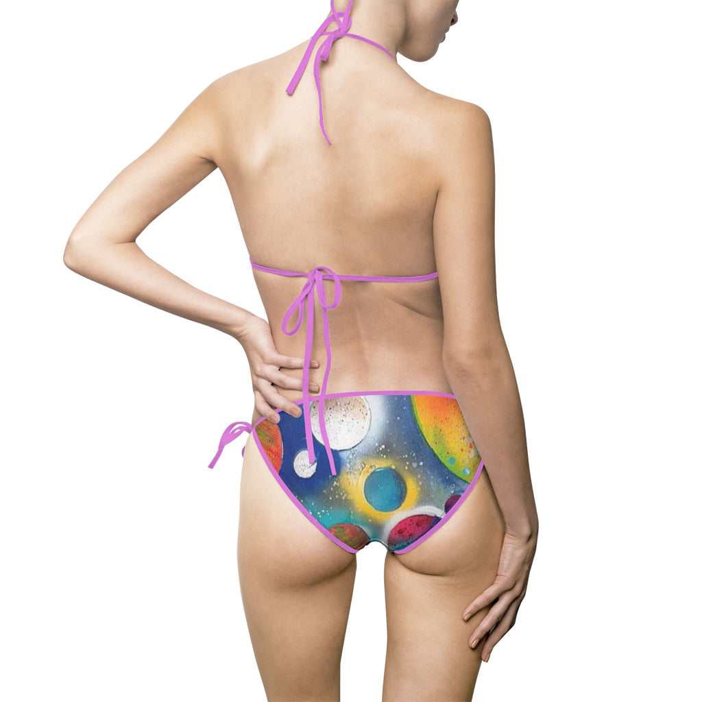 Galaxy Planets Bikini Swimsuit Set