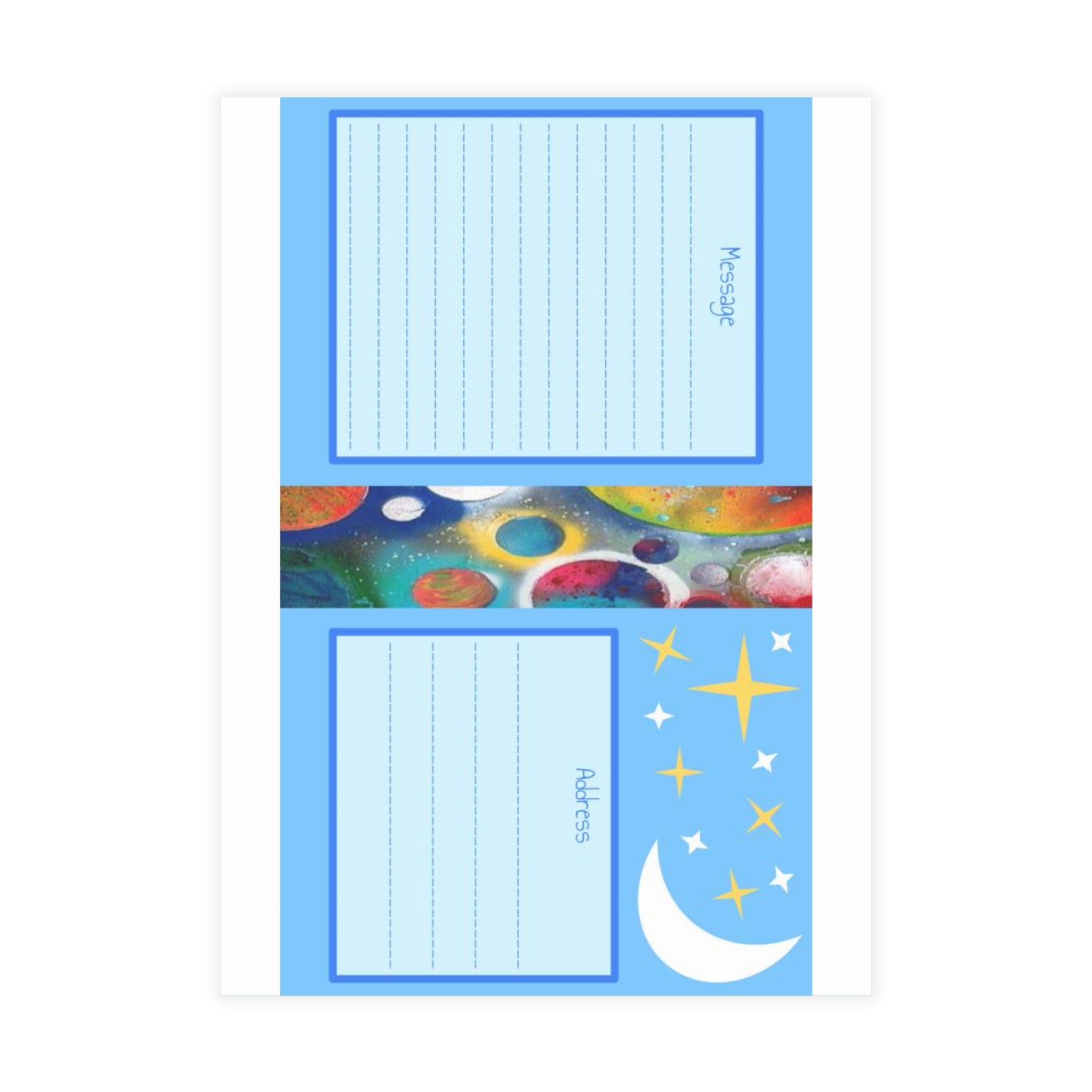 Galaxy Planets Print Postcard Bundles