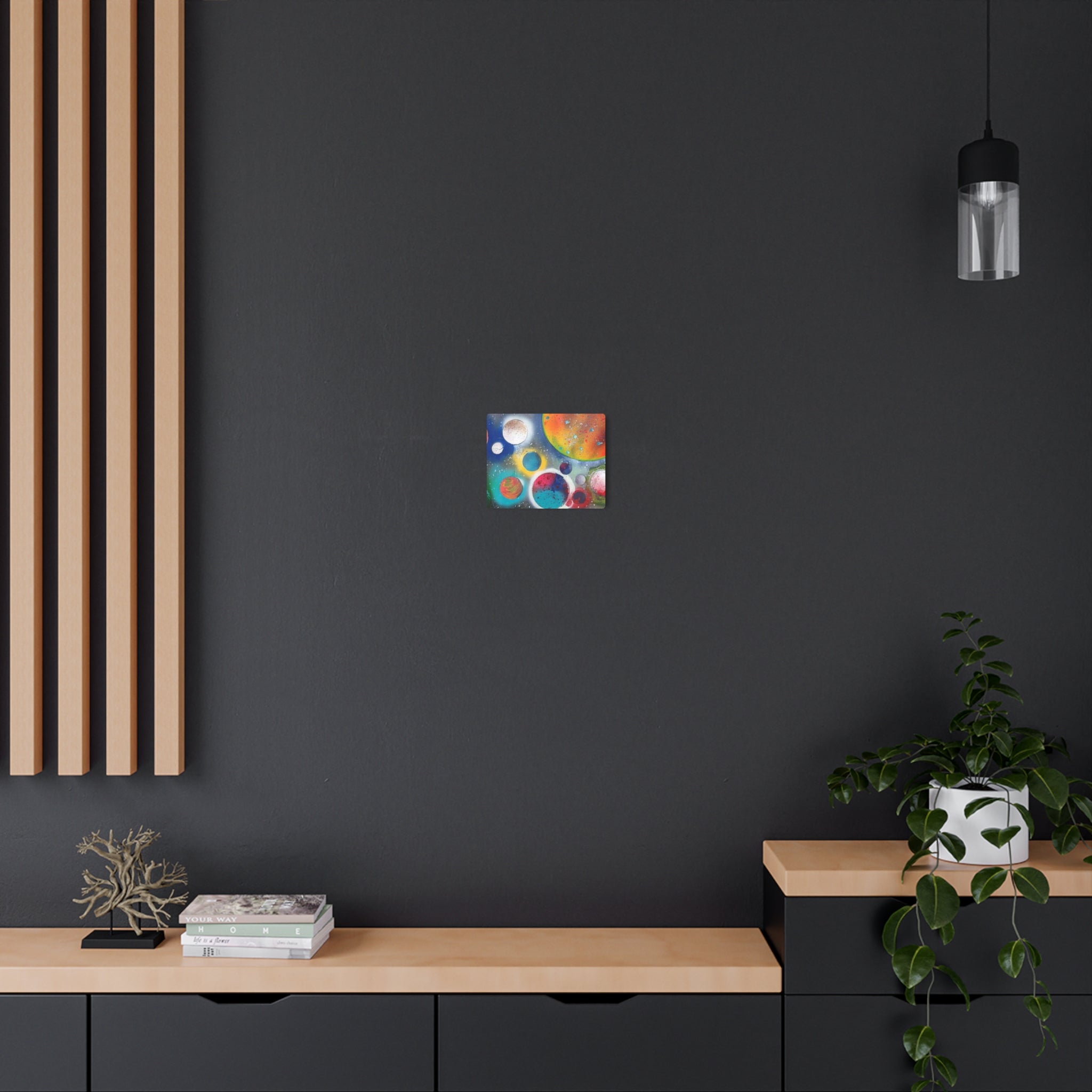Galaxy Planets Metal Art Sign