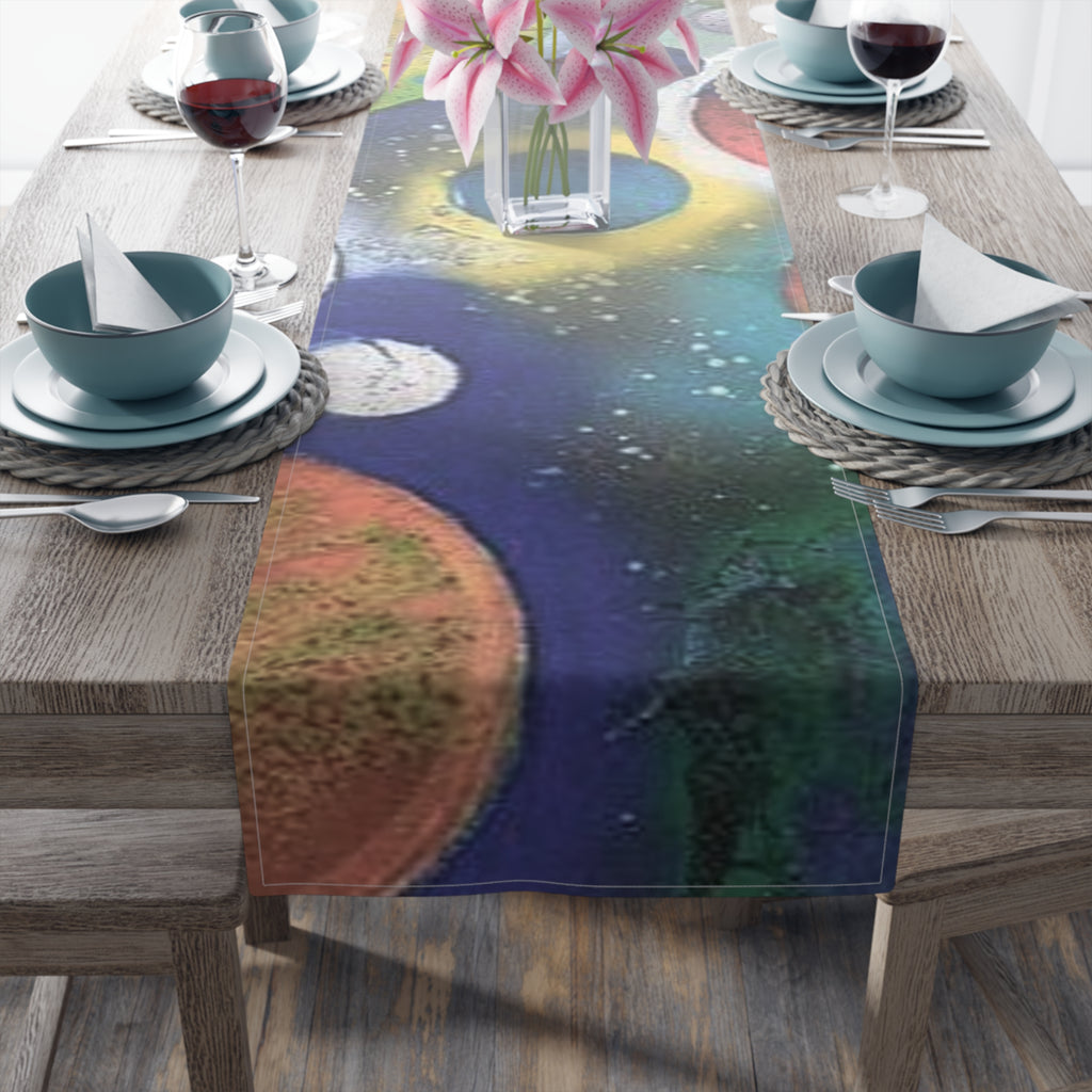 Galaxy Planets Table Runner