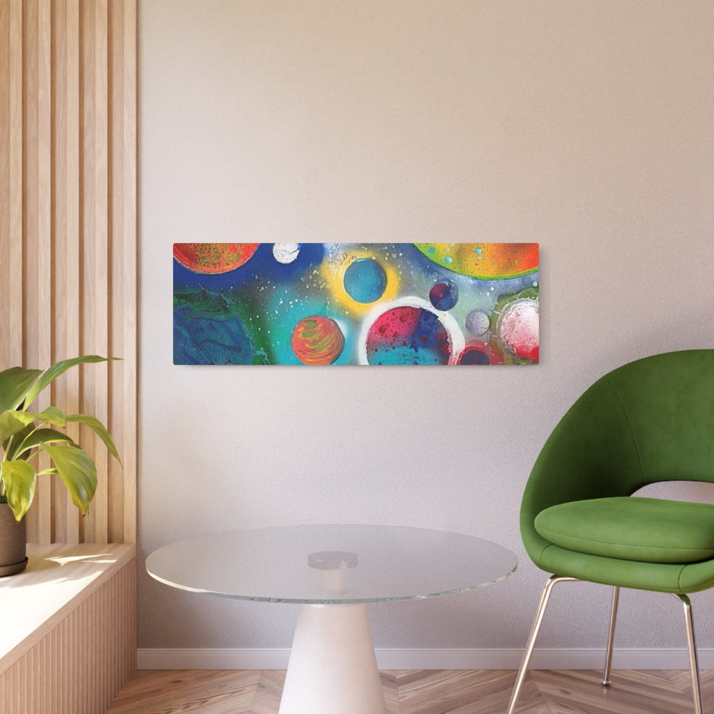 Galaxy Planets Metal Art Sign
