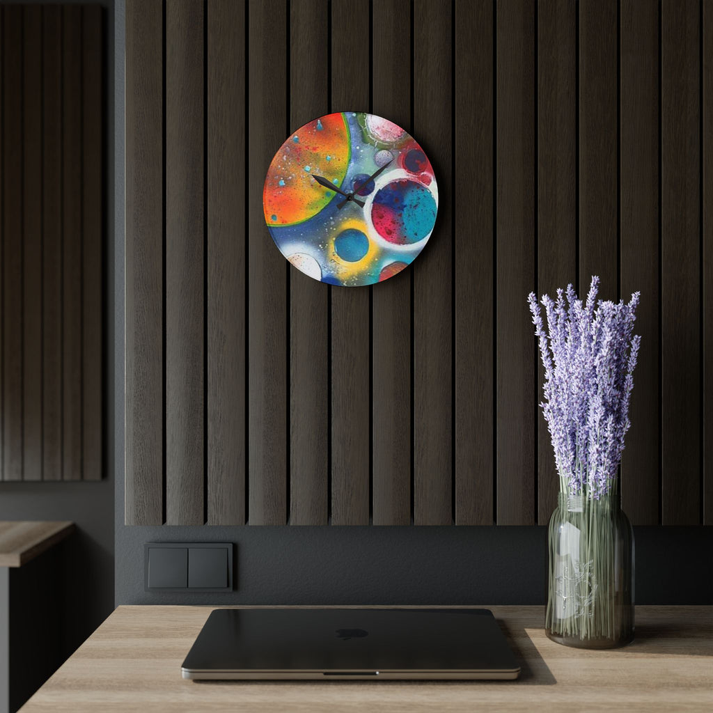 Galaxy Planets Acrylic Wall Clock