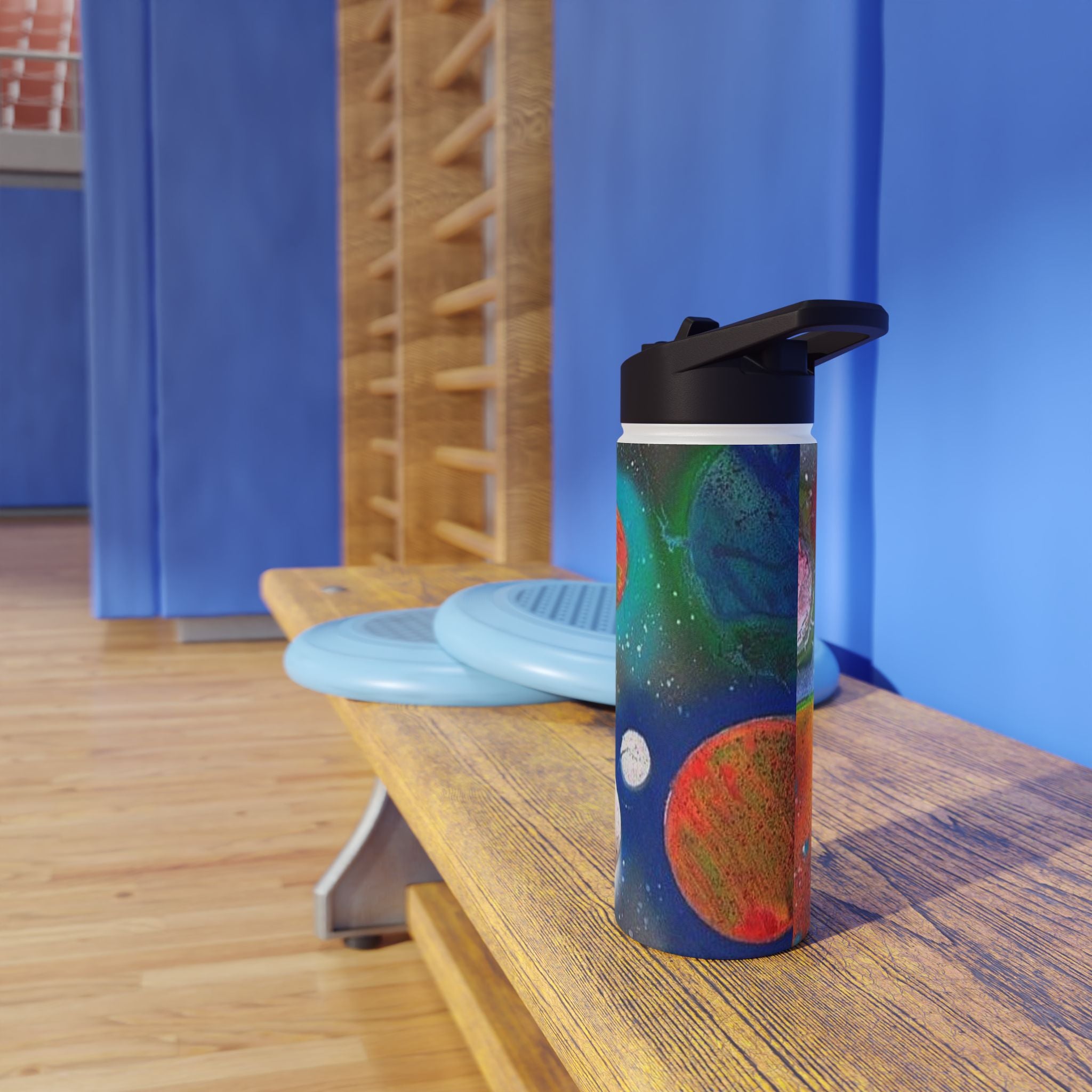 Galaxy Planets Stainless Steel Water Bottle