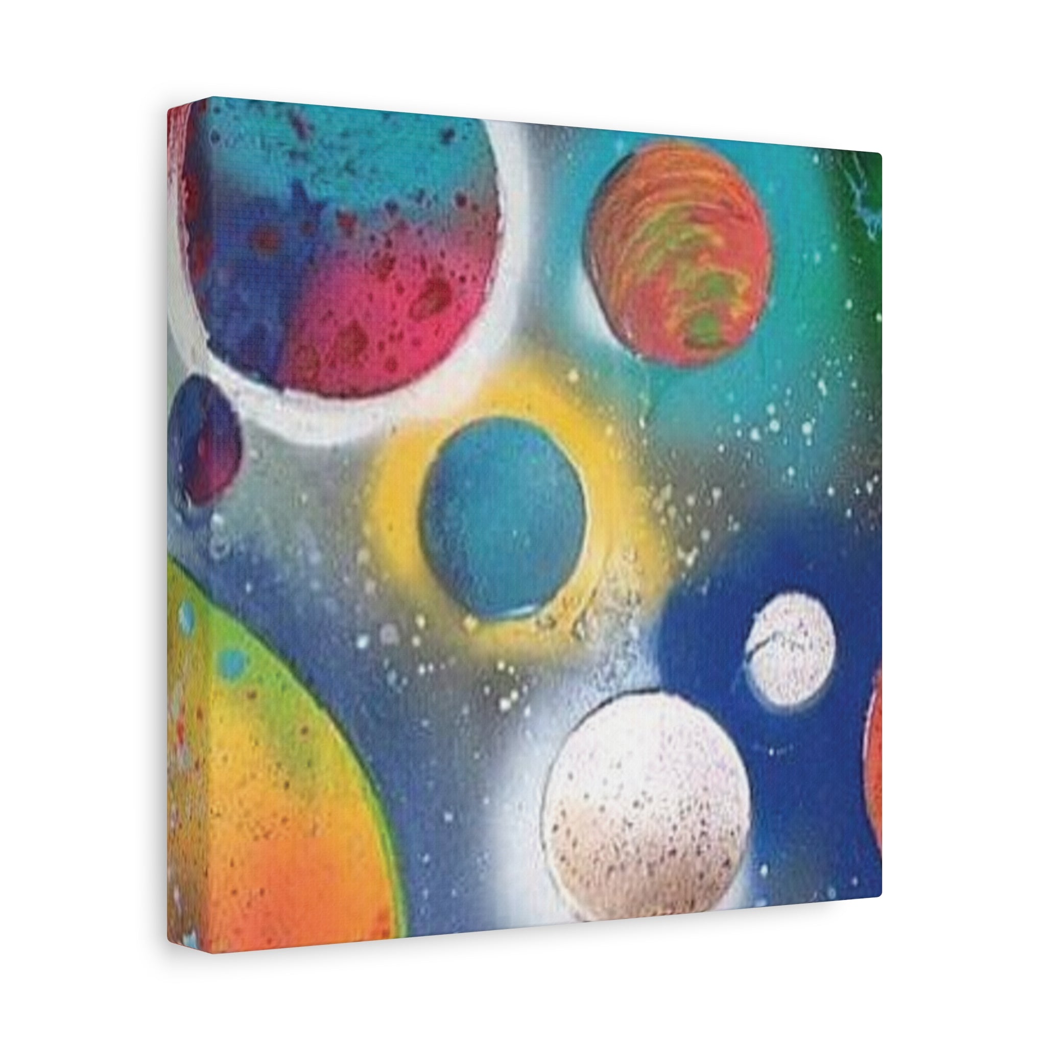 Galaxy Planets Art Print Matte Canvas
