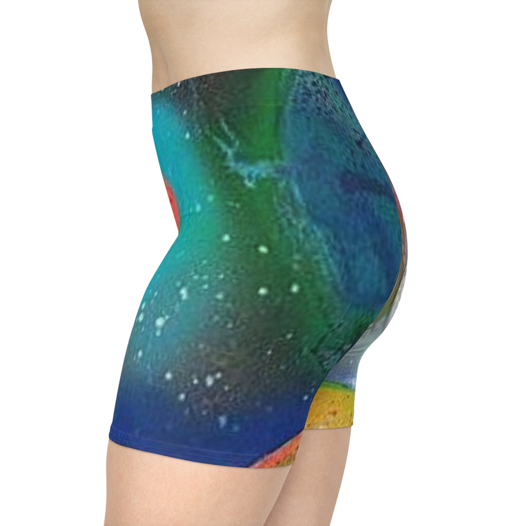 Galaxy Planets Women's Biker Shorts