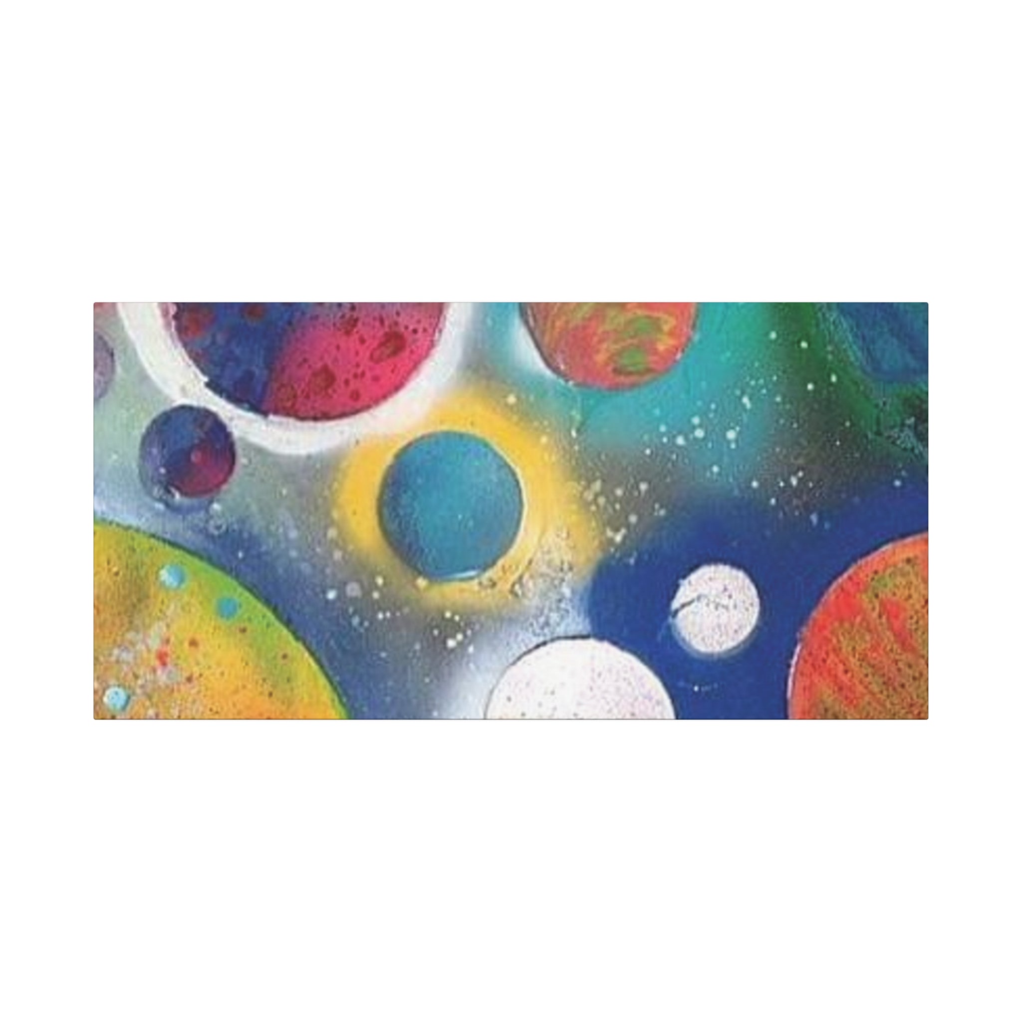 Galaxy Planets Art Print Matte Canvas