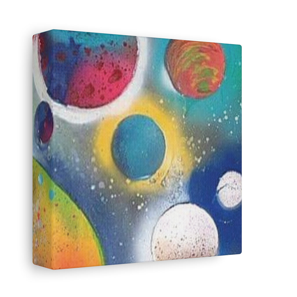 Galaxy Planets Art Print Matte Canvas