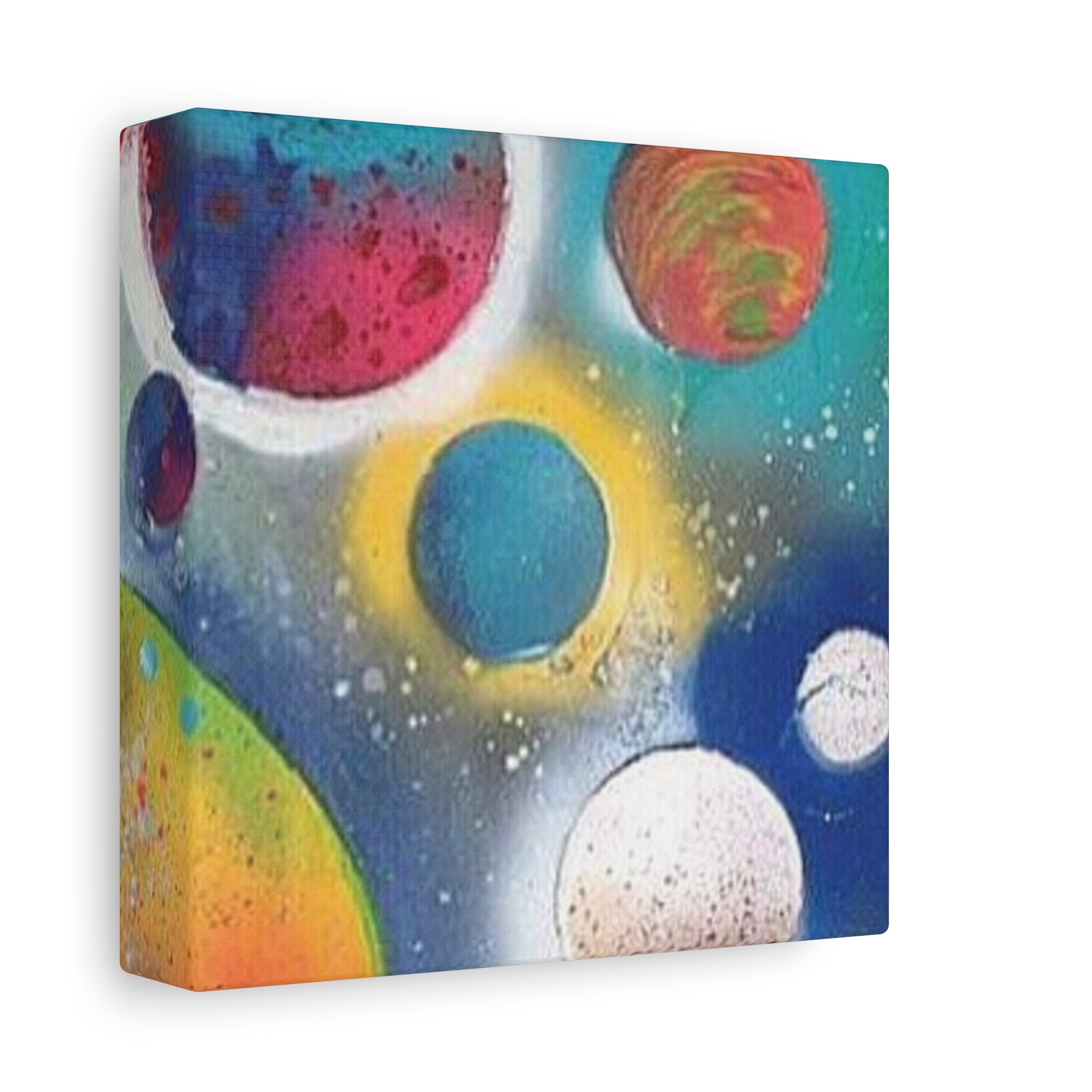 Galaxy Planets Art Print Matte Canvas