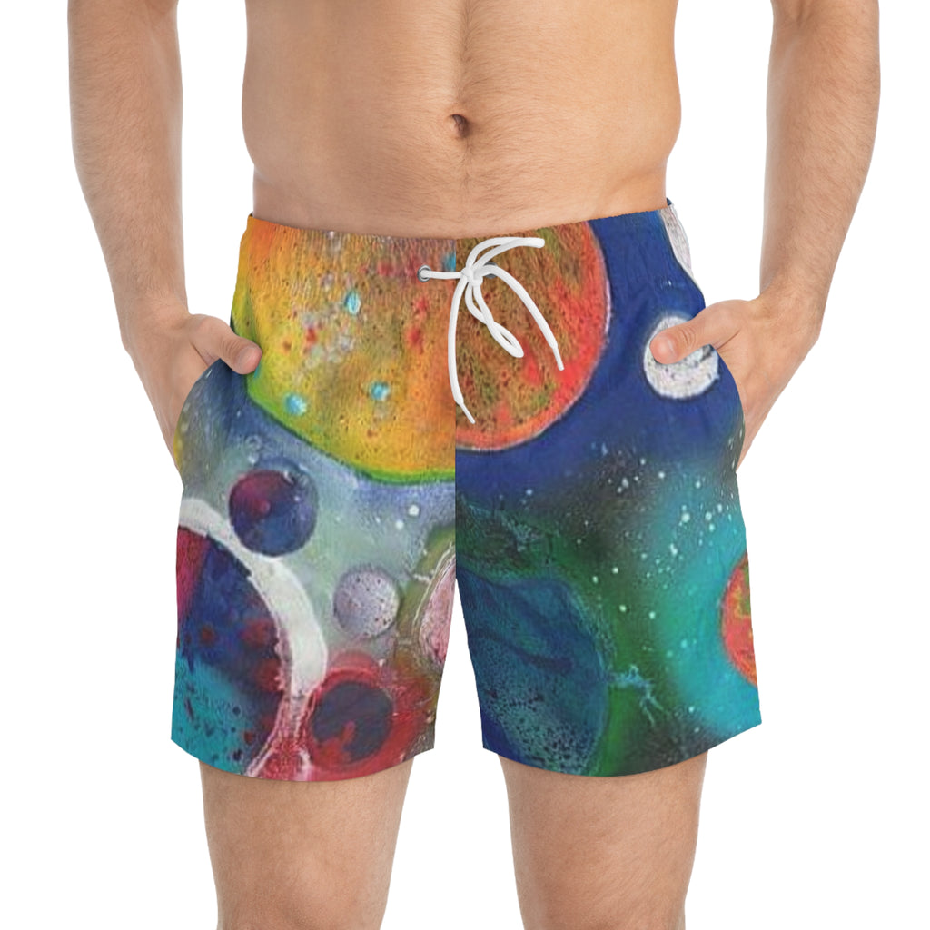 Galaxy Planets Swim Trunks